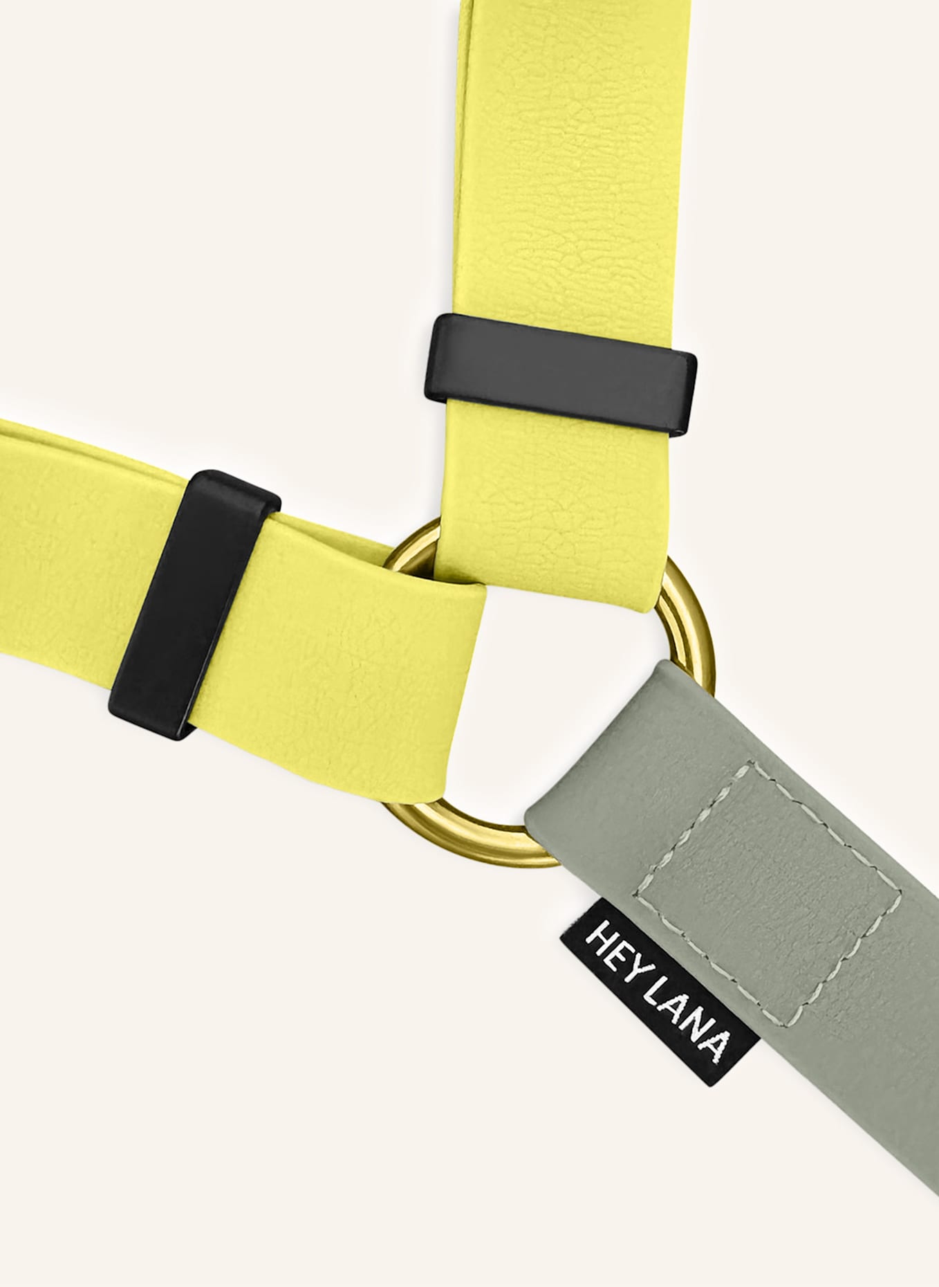 HEY LANA Hundegeschirr OUTDOOR FLEX: HELLGELB/ KHAKI