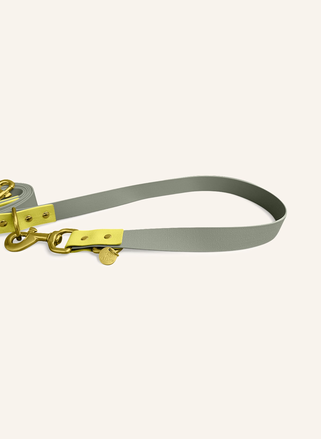 HEY LANA Hundeleine OUTDOOR FLEX: HELLGELB/ KHAKI