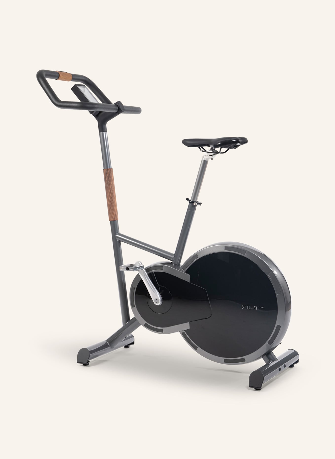 STIL-FIT Ergometer PURE: SCHWARZ / WALNUSS