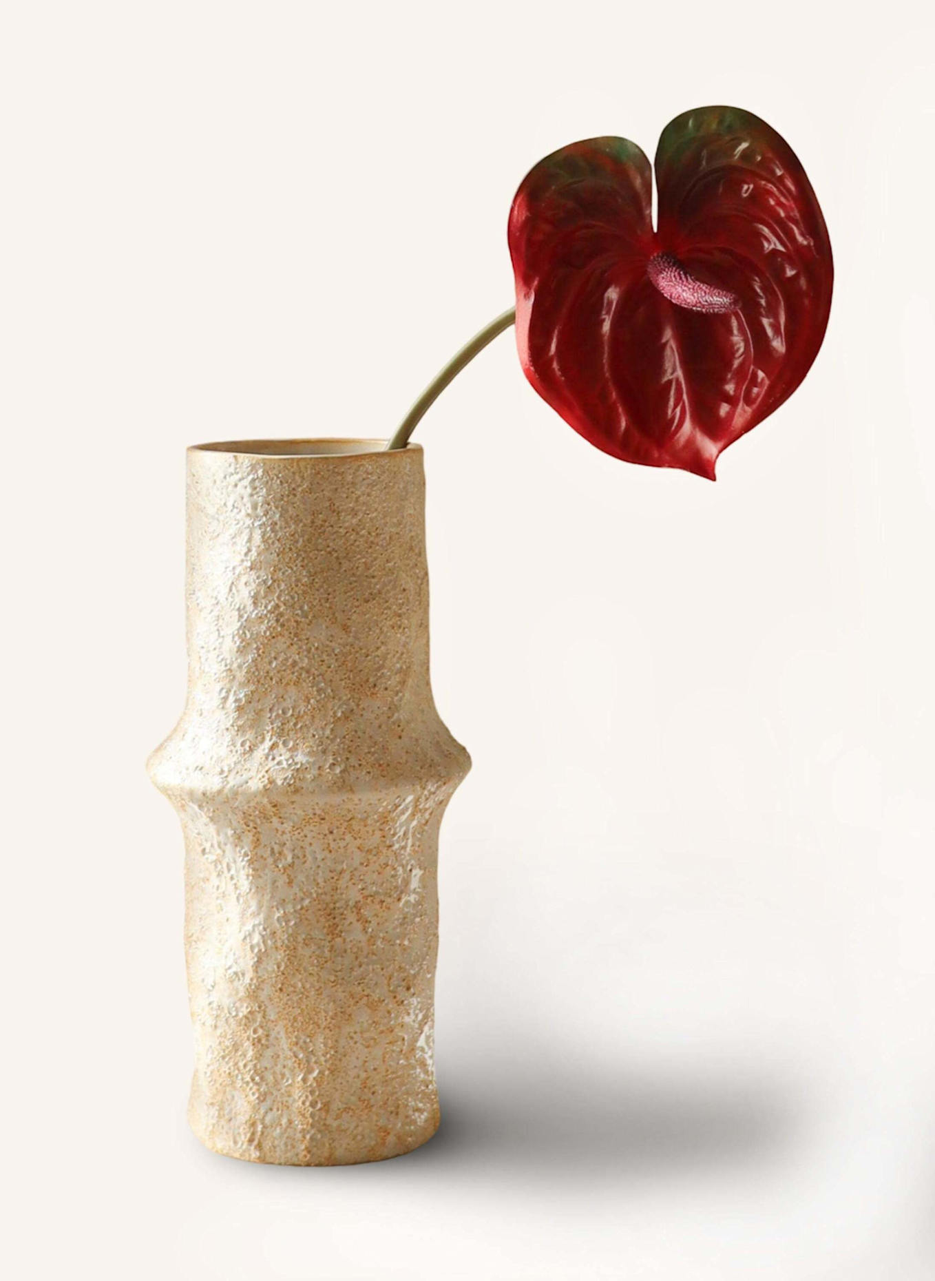 Botané Kunstblume ANTHURIUM FLOWER: DUNKELROT