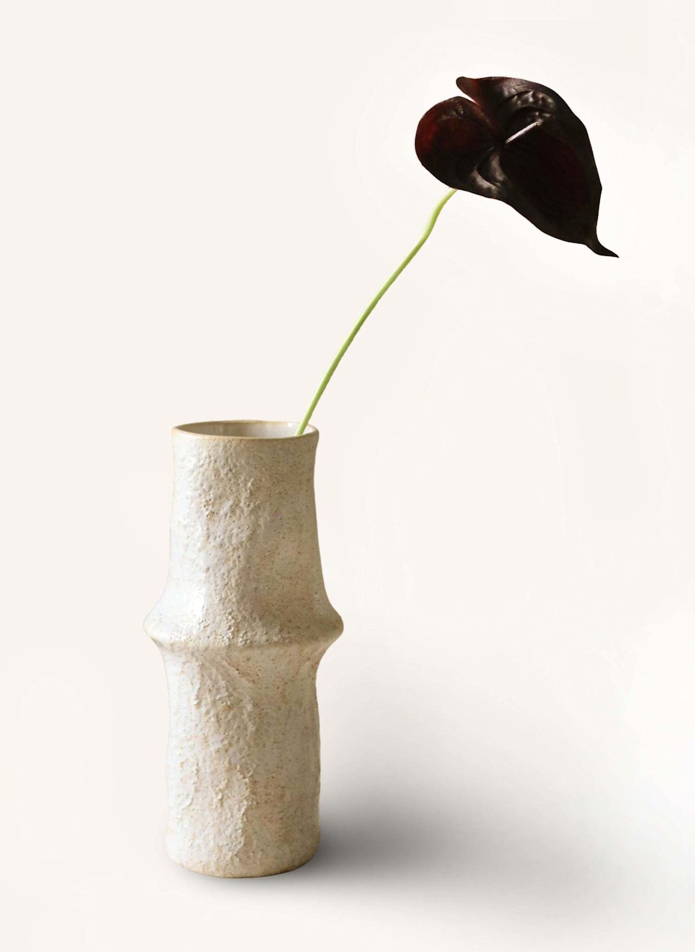 Botané Kunstblume SMALL ANTHURIUM FLOWER: SCHWARZ