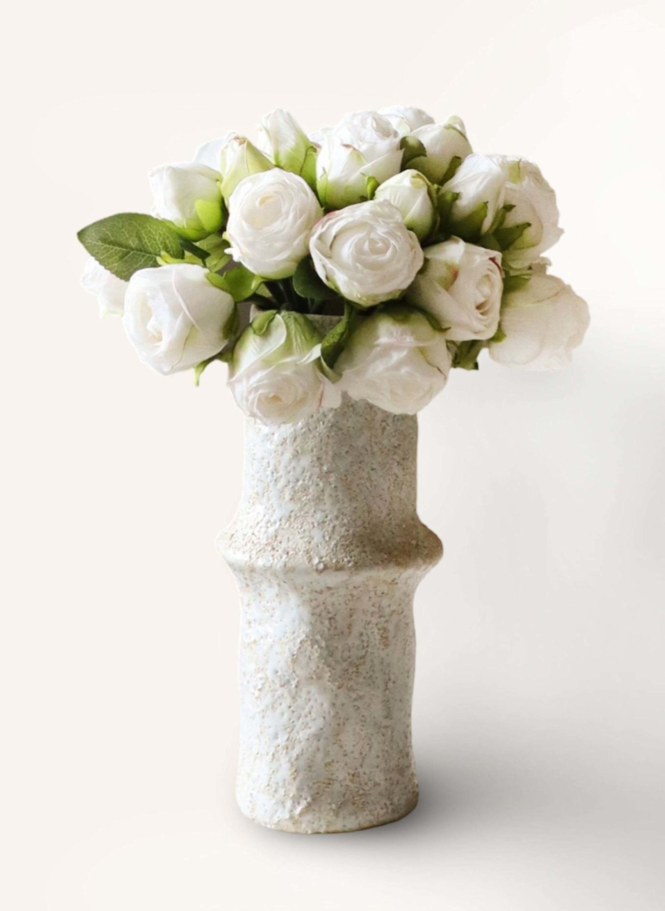 Botané Künstlicher Blumenstrauß MINI ROSE BOUQUET: WEISS