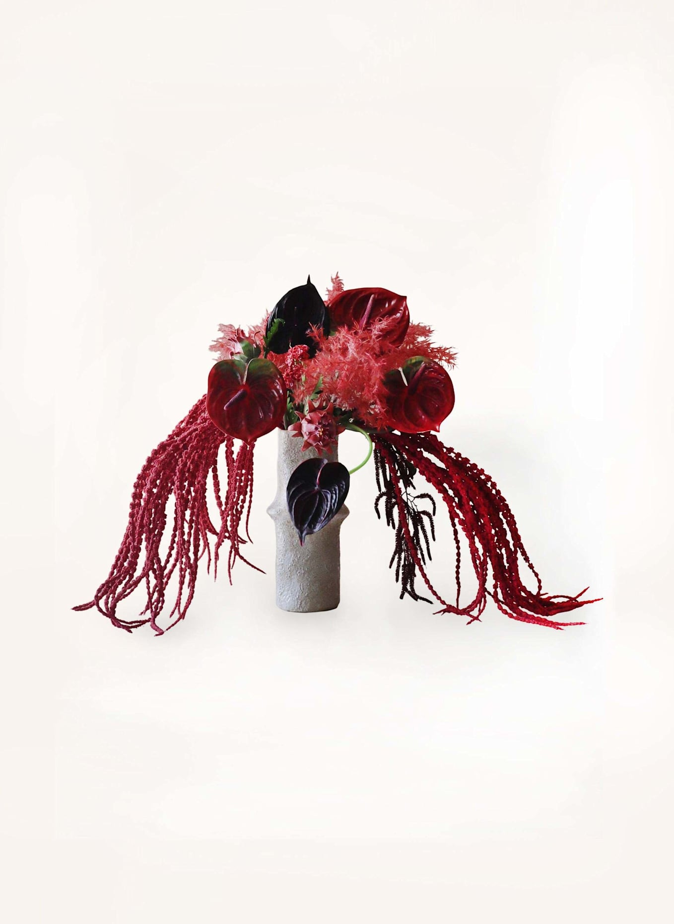 Botané Künstlicher Blumenstrauß HEARTBEAT: DUNKELROT