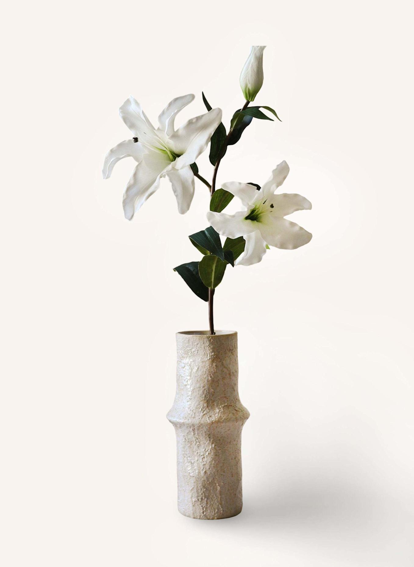 Botané Kunstblume MAJESTIC LILIES FLOWER: WEISS