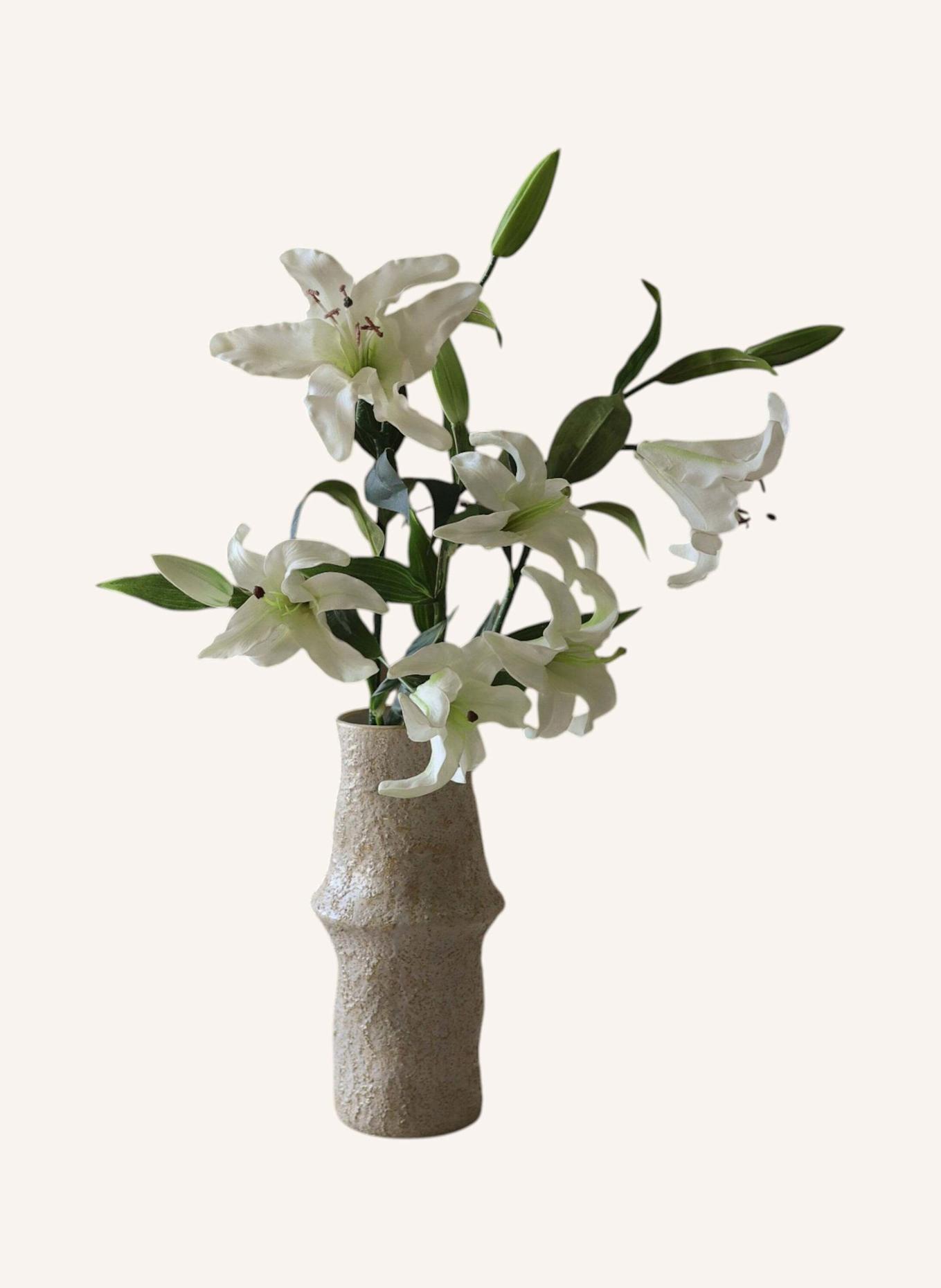 Botané Artificial Flower Bouquet: ELEGANT LILIES BOUQUET: WHITE