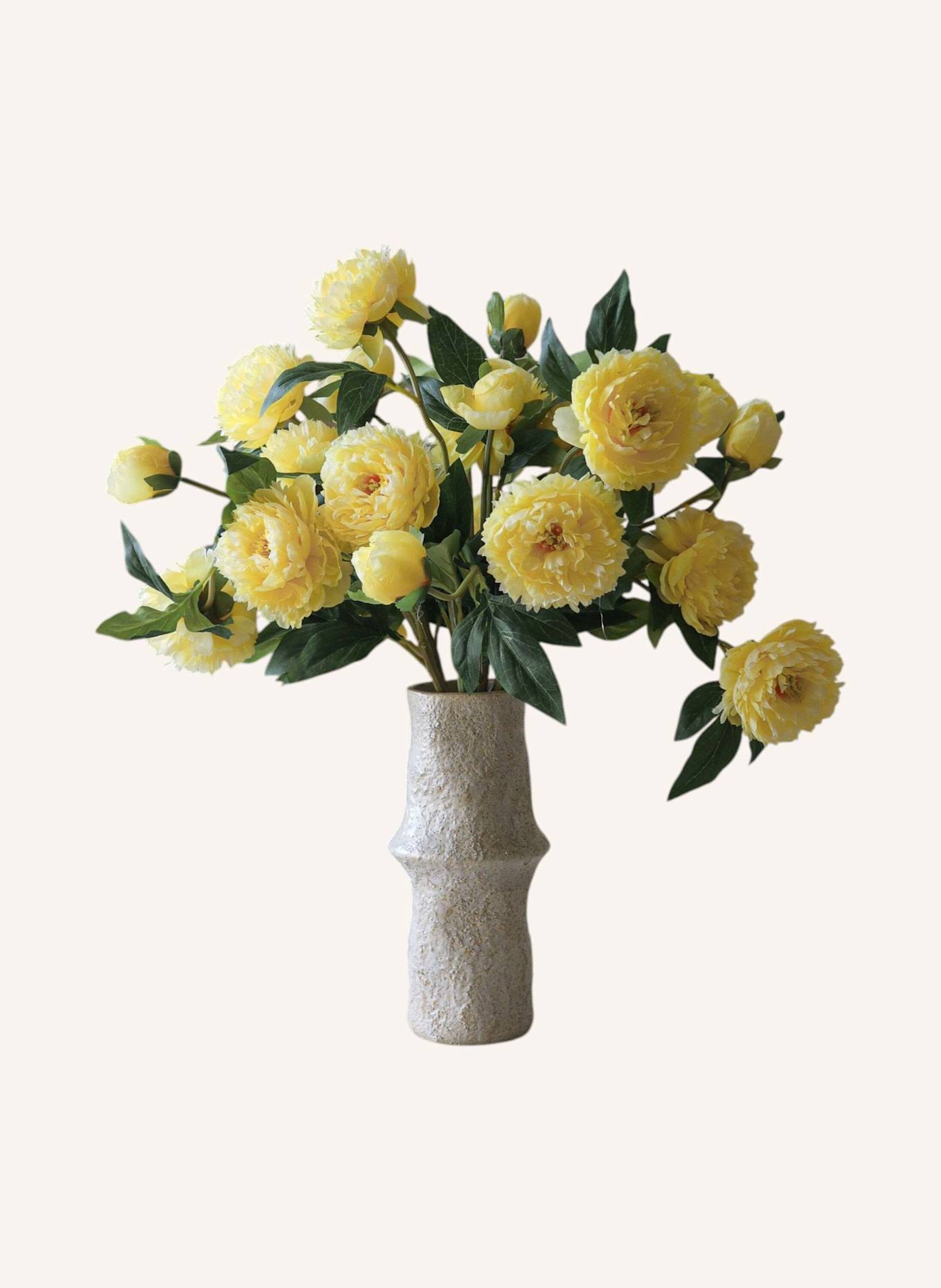 Botané Künstlicher Blumenstrauß YELLOW PEONY BOUQUET
