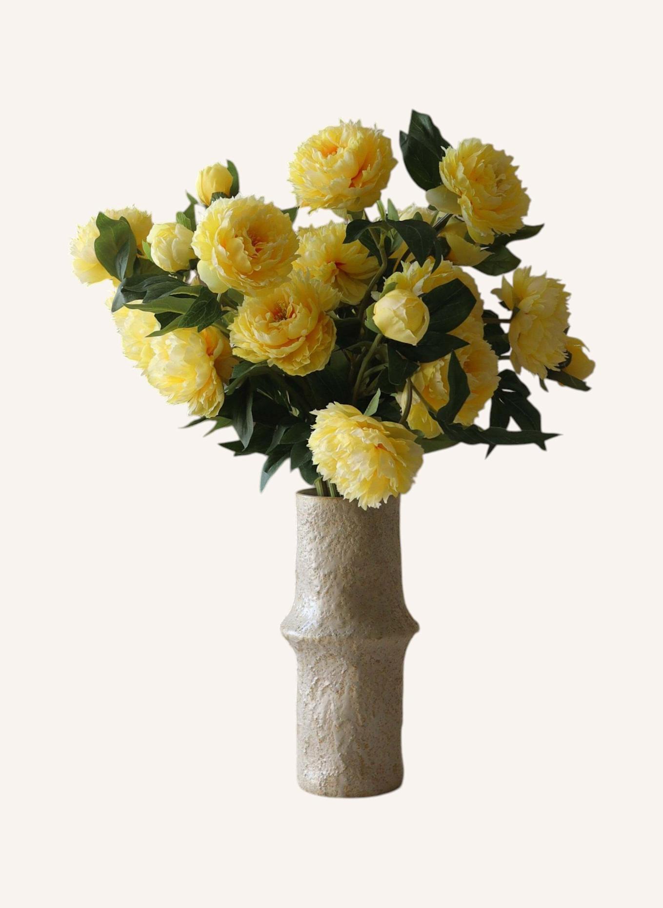 Botané Künstlicher Blumenstrauß YELLOW PEONY BOUQUET