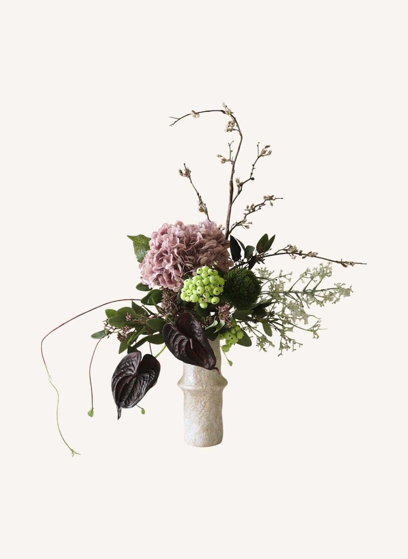 Botané MIDNIGHT VINE Artificial Flower Bouquet: BLACK