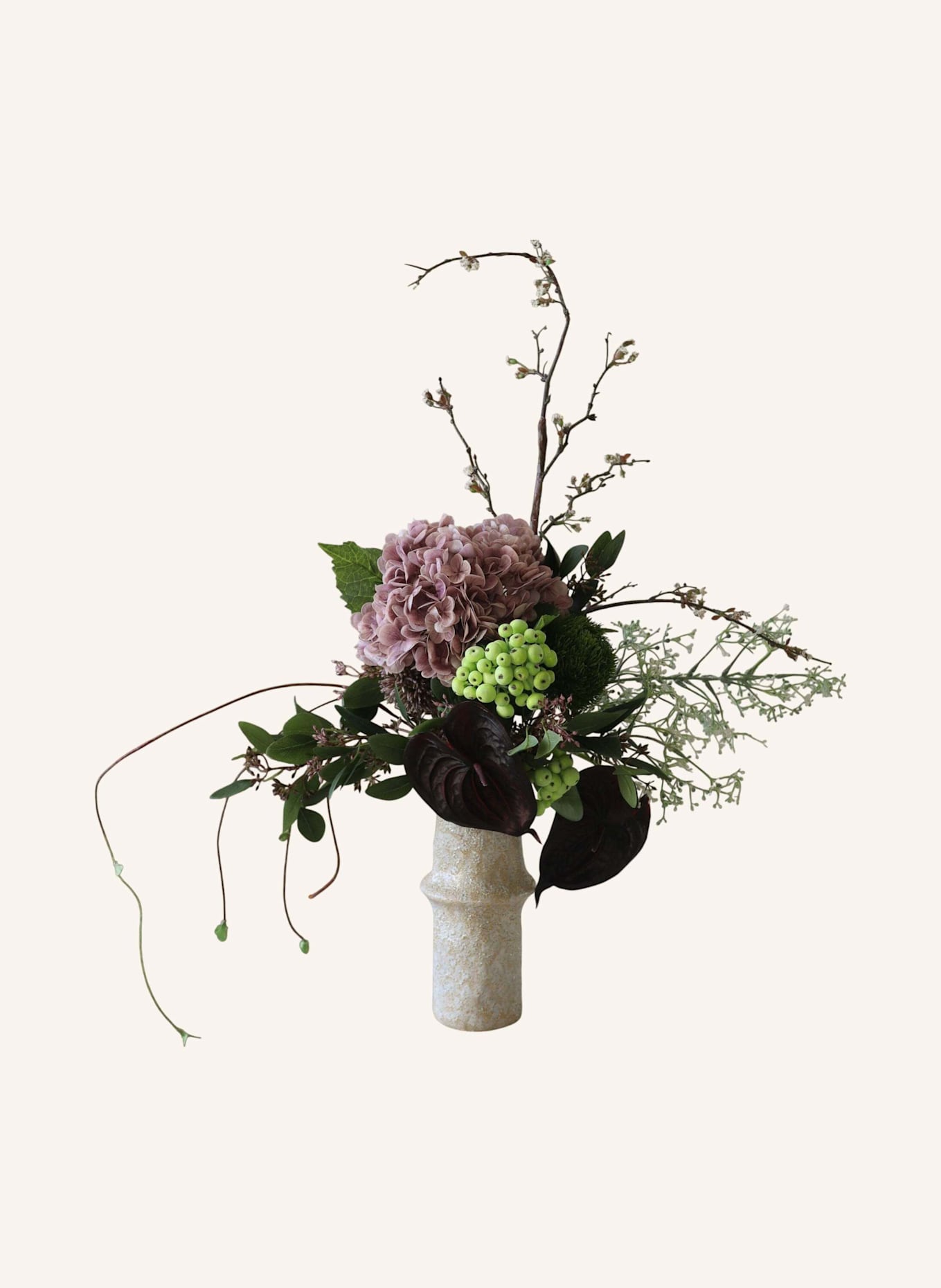 Botané MIDNIGHT VINE Artificial Flower Bouquet: BLACK