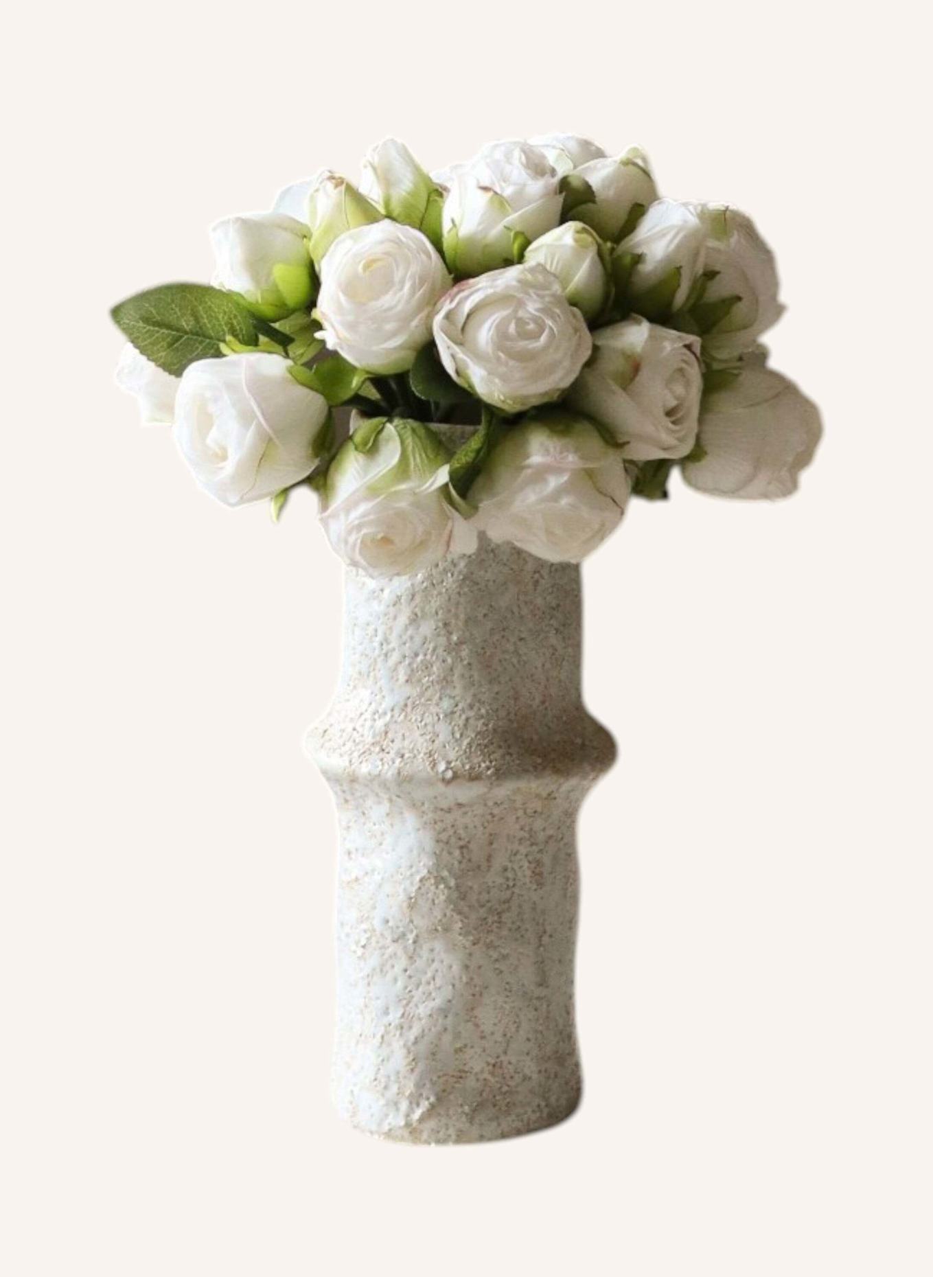 Botané Artificial Flower Bouquet: MINI ROSE BOUQUET: WHITE