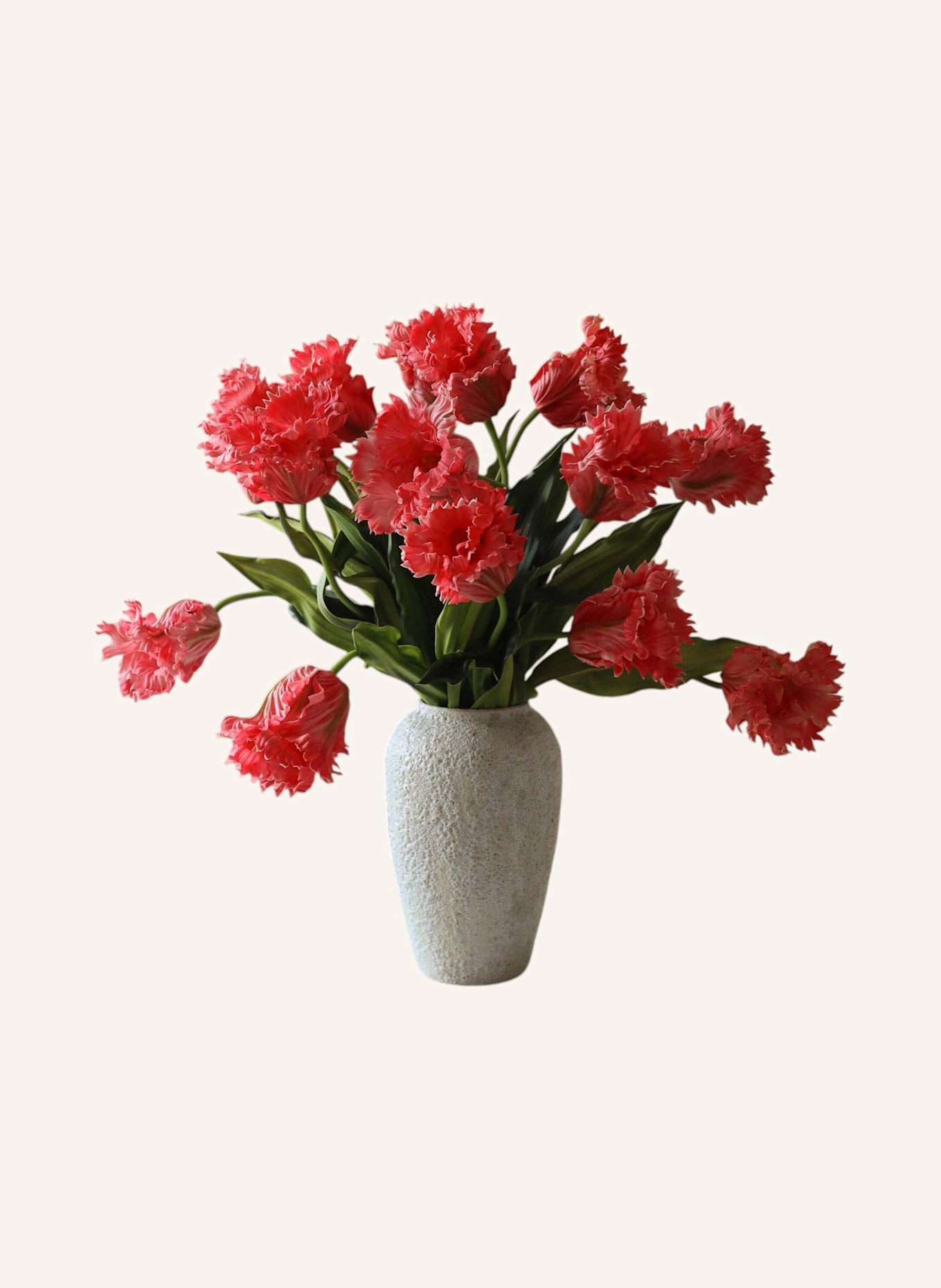Botané Kunstbloemenboeket PARROT TULIPS BOUQUET: ROOD