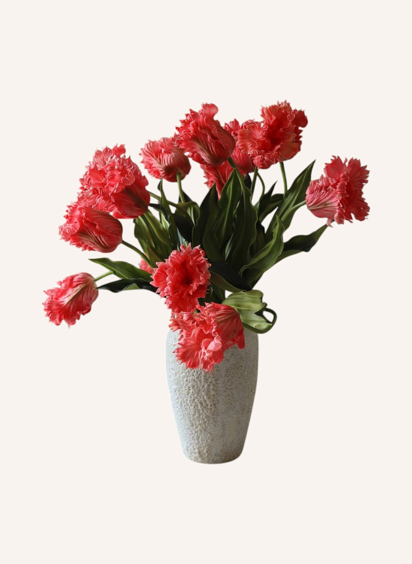 Botané Kunstbloemenboeket PARROT TULIPS BOUQUET: ROOD