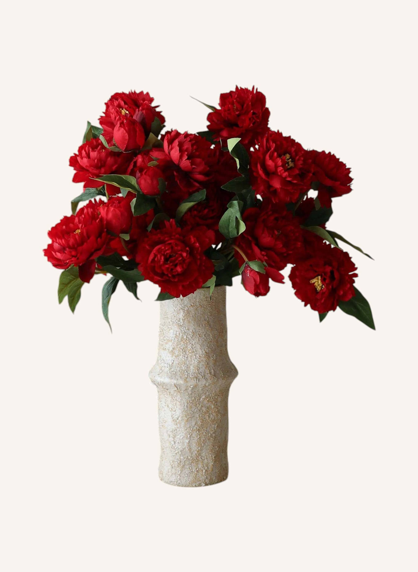 Botané Kunstbloemenboeket PEONY BOUQUET: ROOD