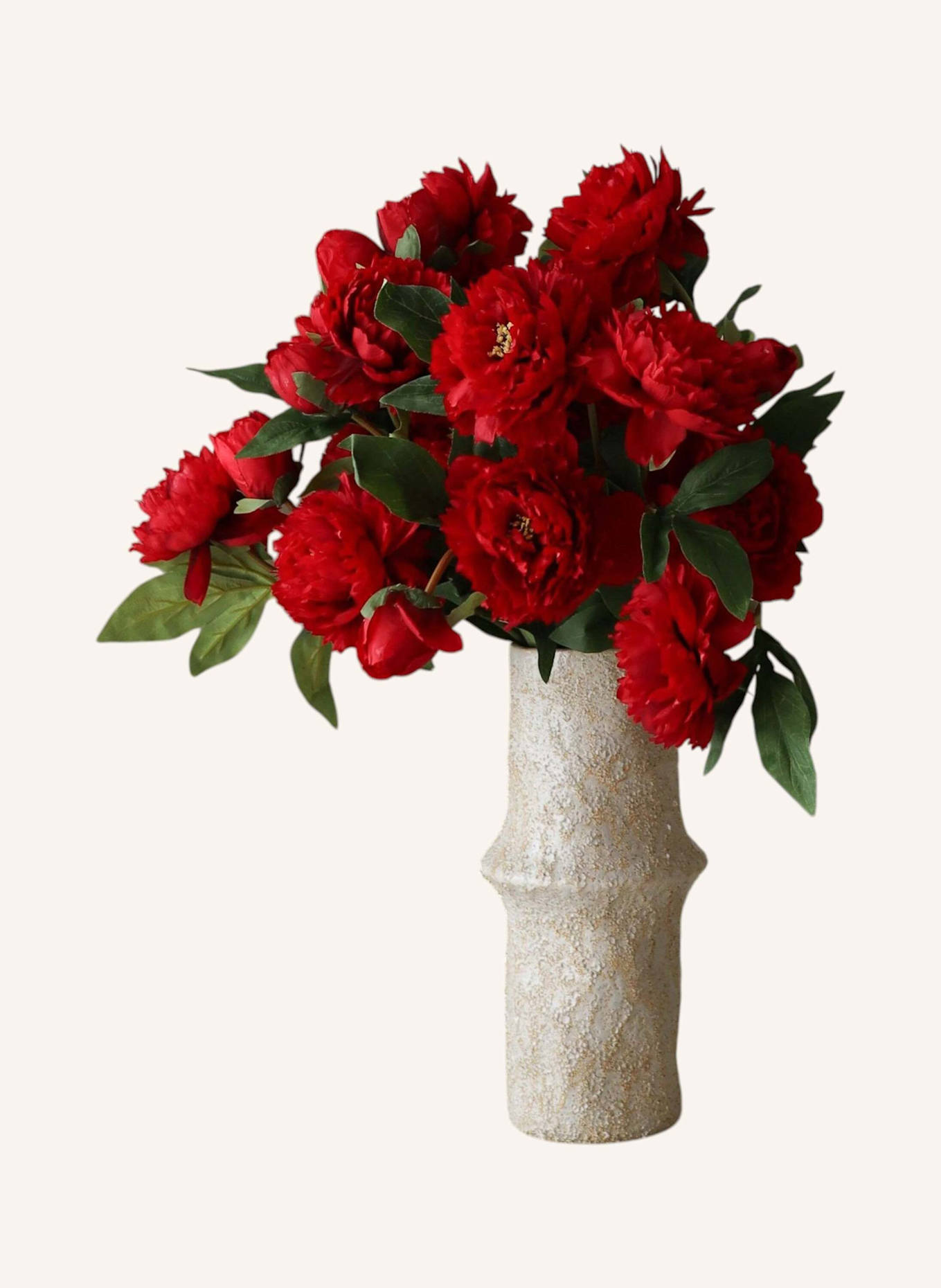 Botané Kunstbloemenboeket PEONY BOUQUET: ROOD