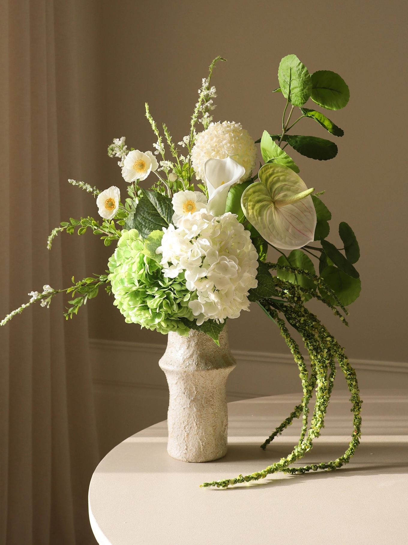 Botané SAGELESS GREEN Artificial Flower Bouquet: WHITE
