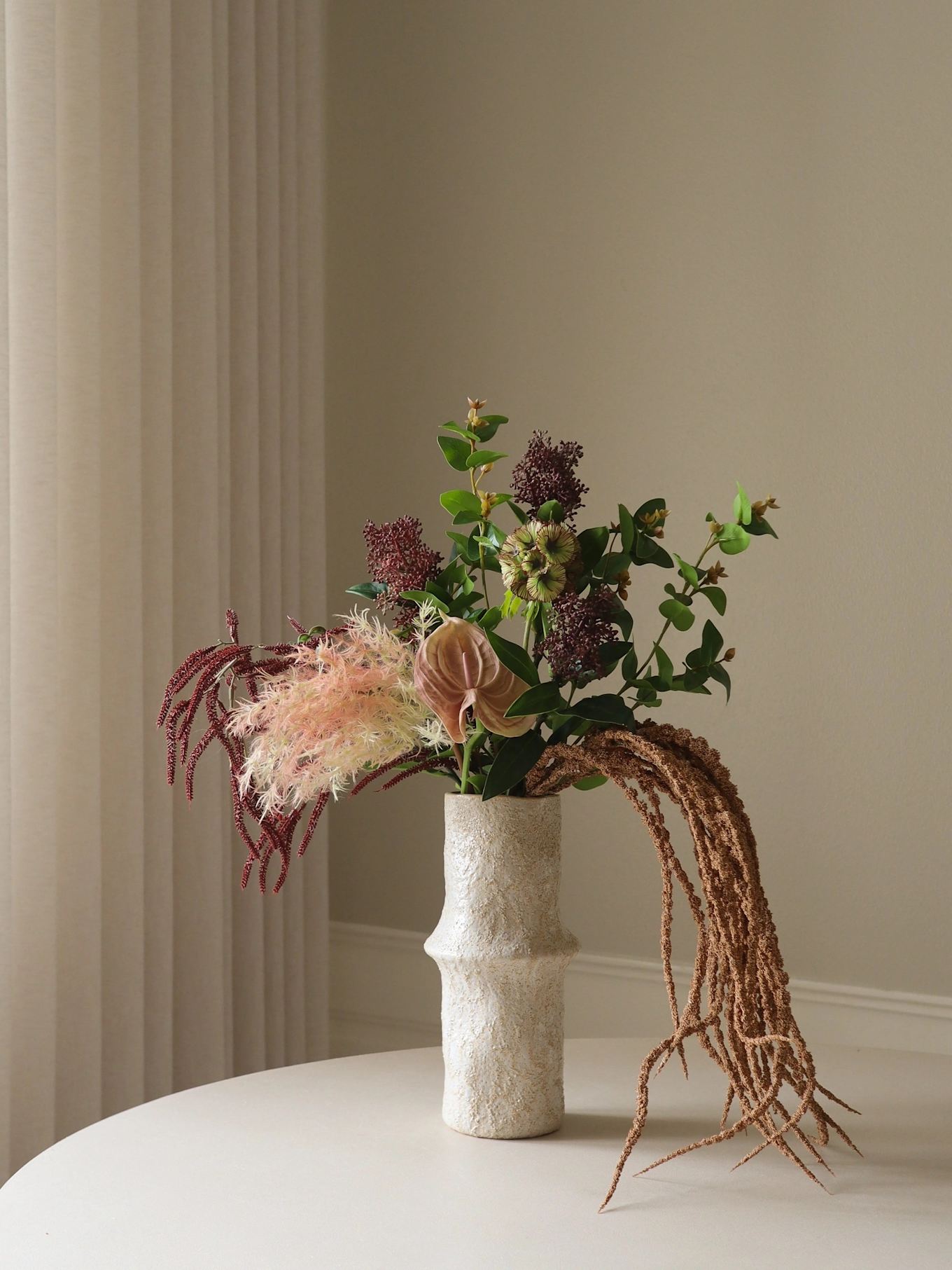 Botané Artificial Flower Bouquet SCARLET LETTER: BROWN
