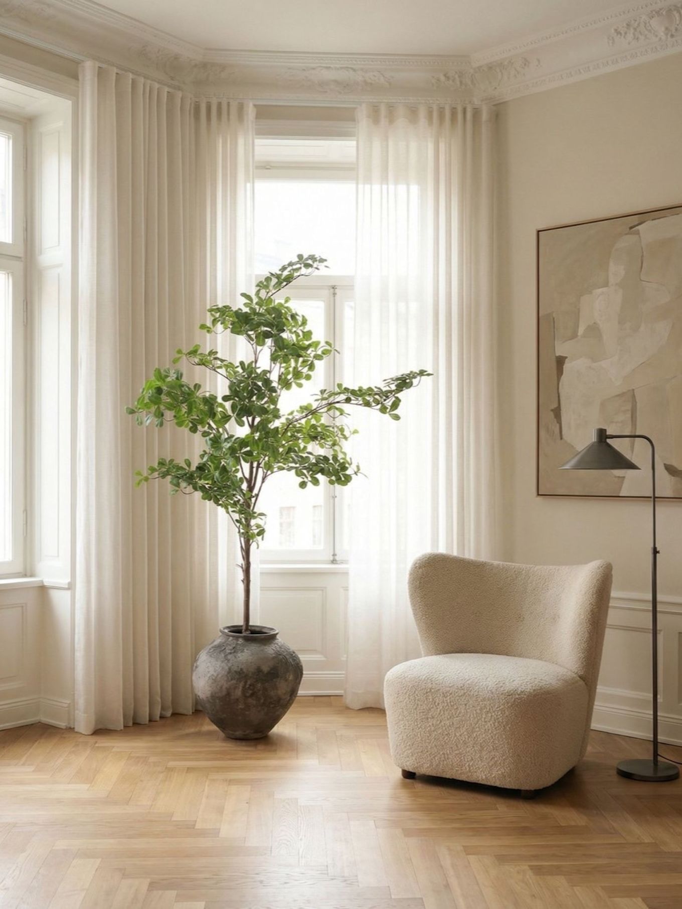 Botané Kunstbaum TROPICAL ALMOND: GRÜN