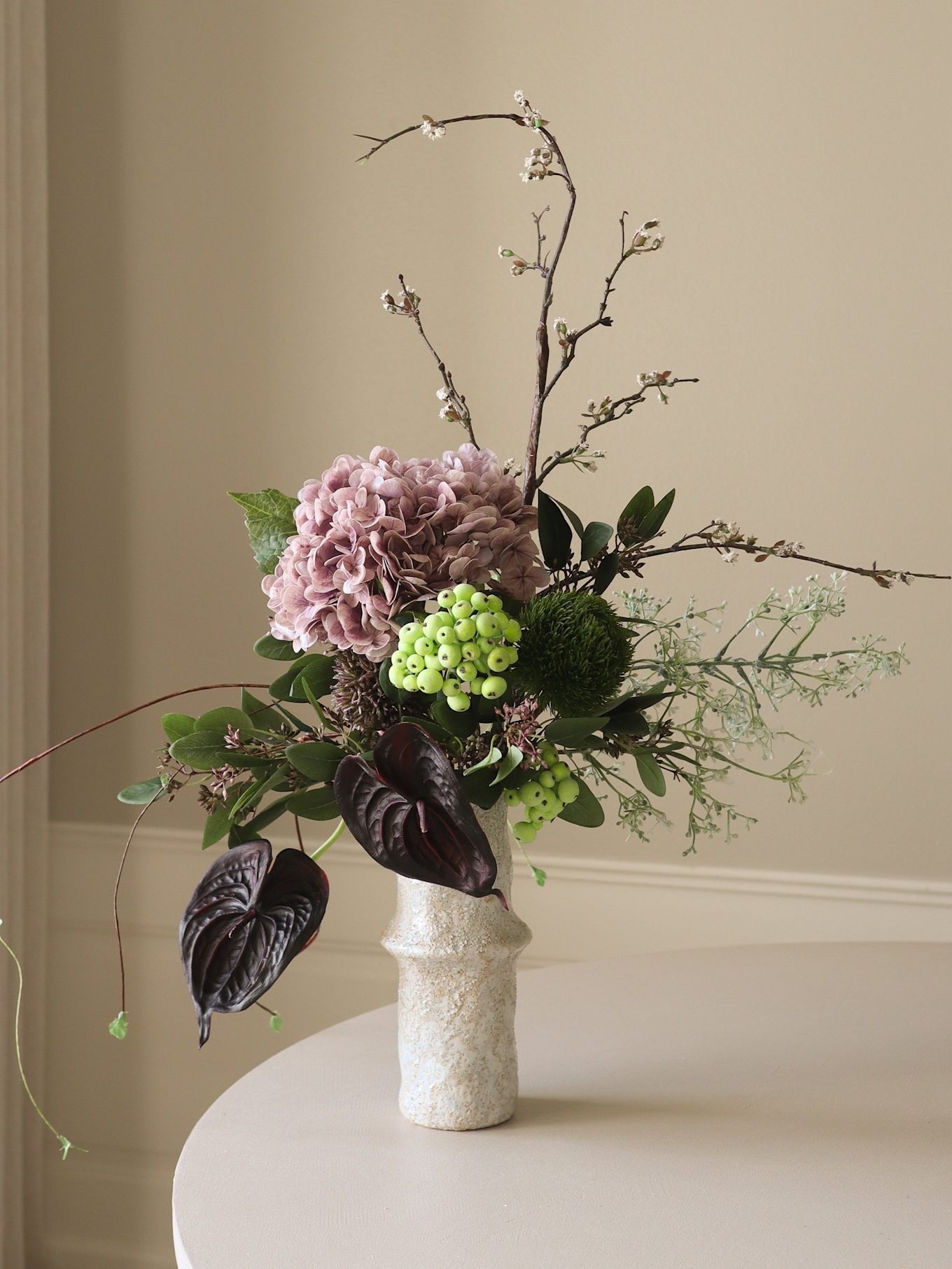 Botané MIDNIGHT VINE Artificial Flower Bouquet: BLACK