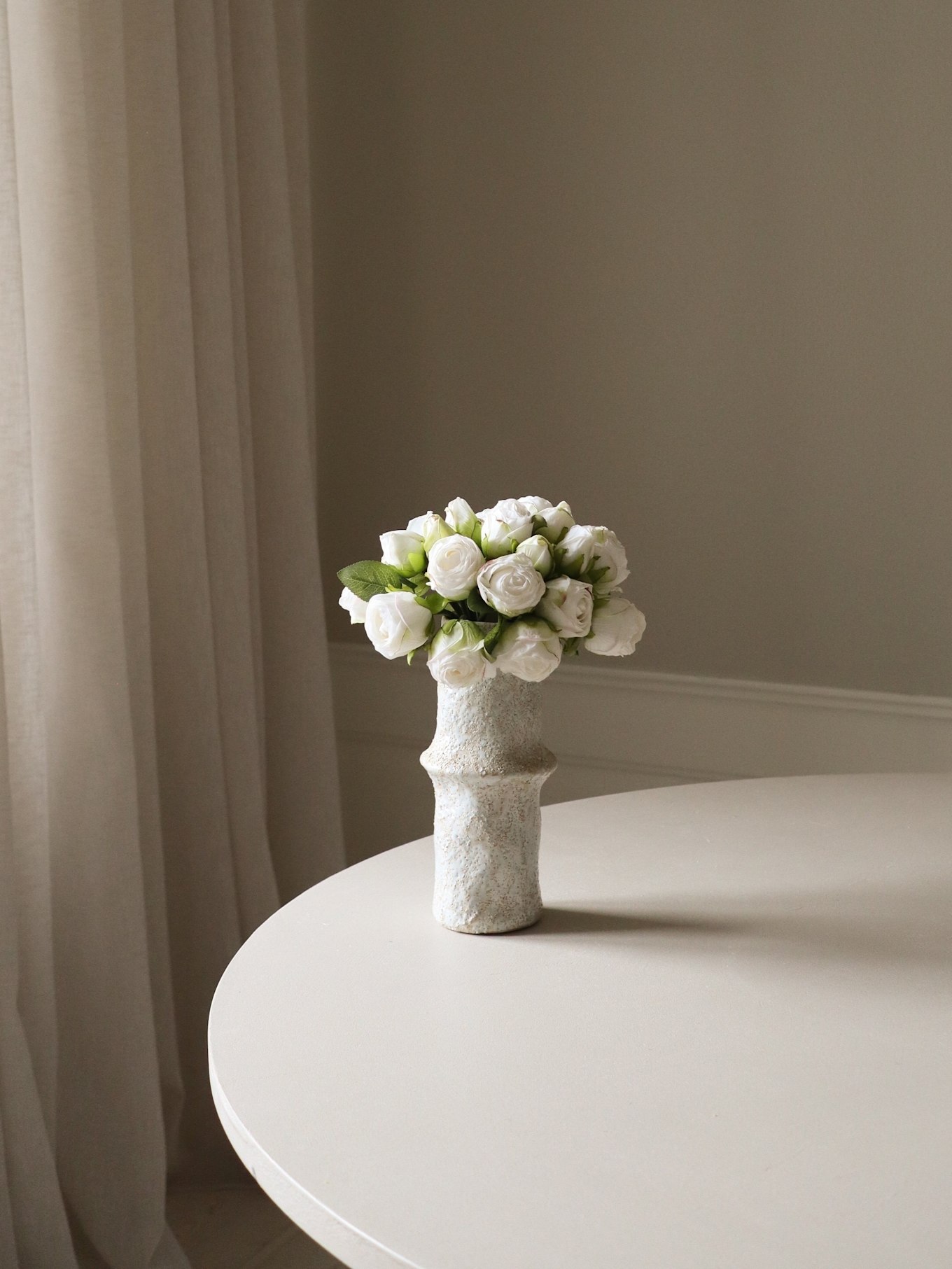 Botané Artificial Flower Bouquet: MINI ROSE BOUQUET: WHITE