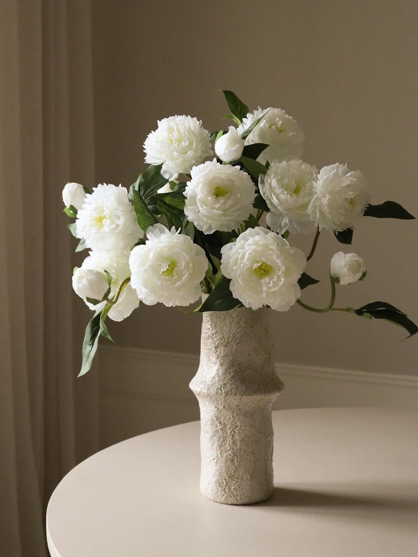 Botané Artificial Flower Bouquet: PEONY BOUQUET: WHITE