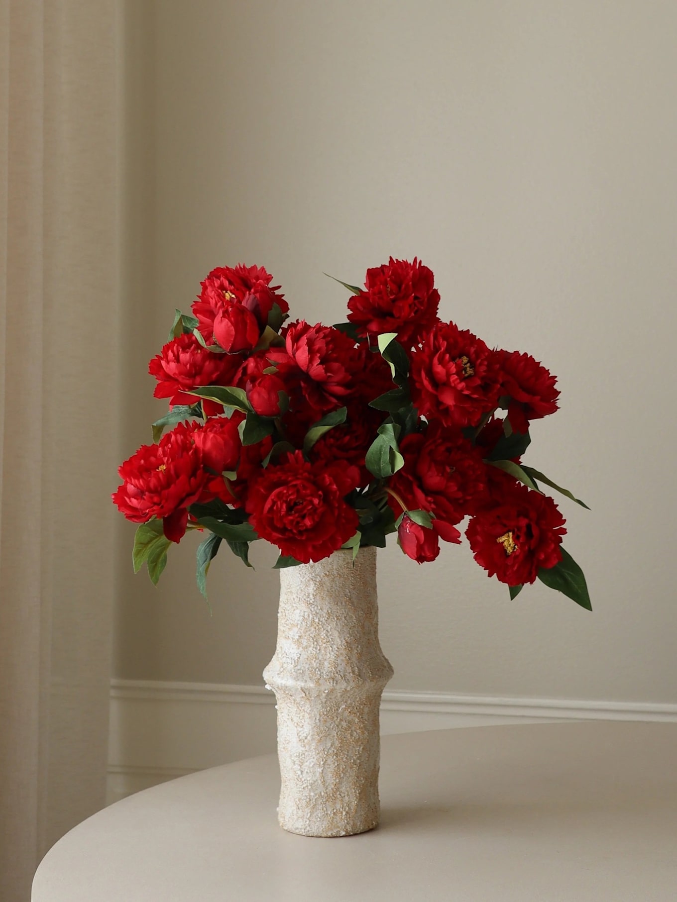 Botané Kunstbloemenboeket PEONY BOUQUET: ROOD
