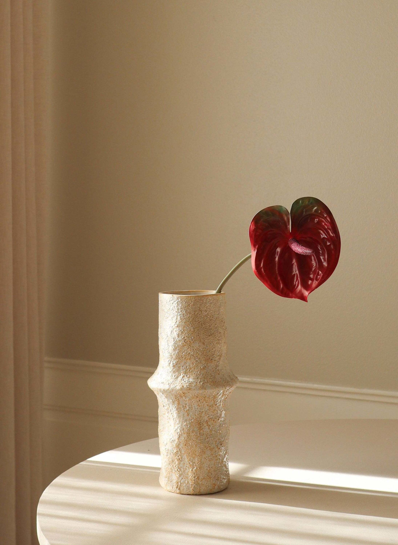 Botané Kunstblume ANTHURIUM FLOWER: DUNKELROT