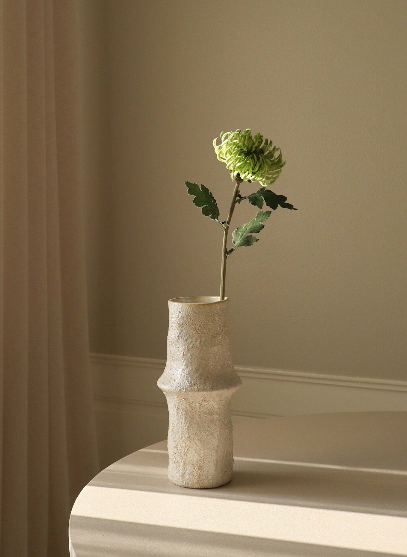 Botané Kunstblume SEMI CACTUS DAHLIA FLOWER: HELLGRÜN