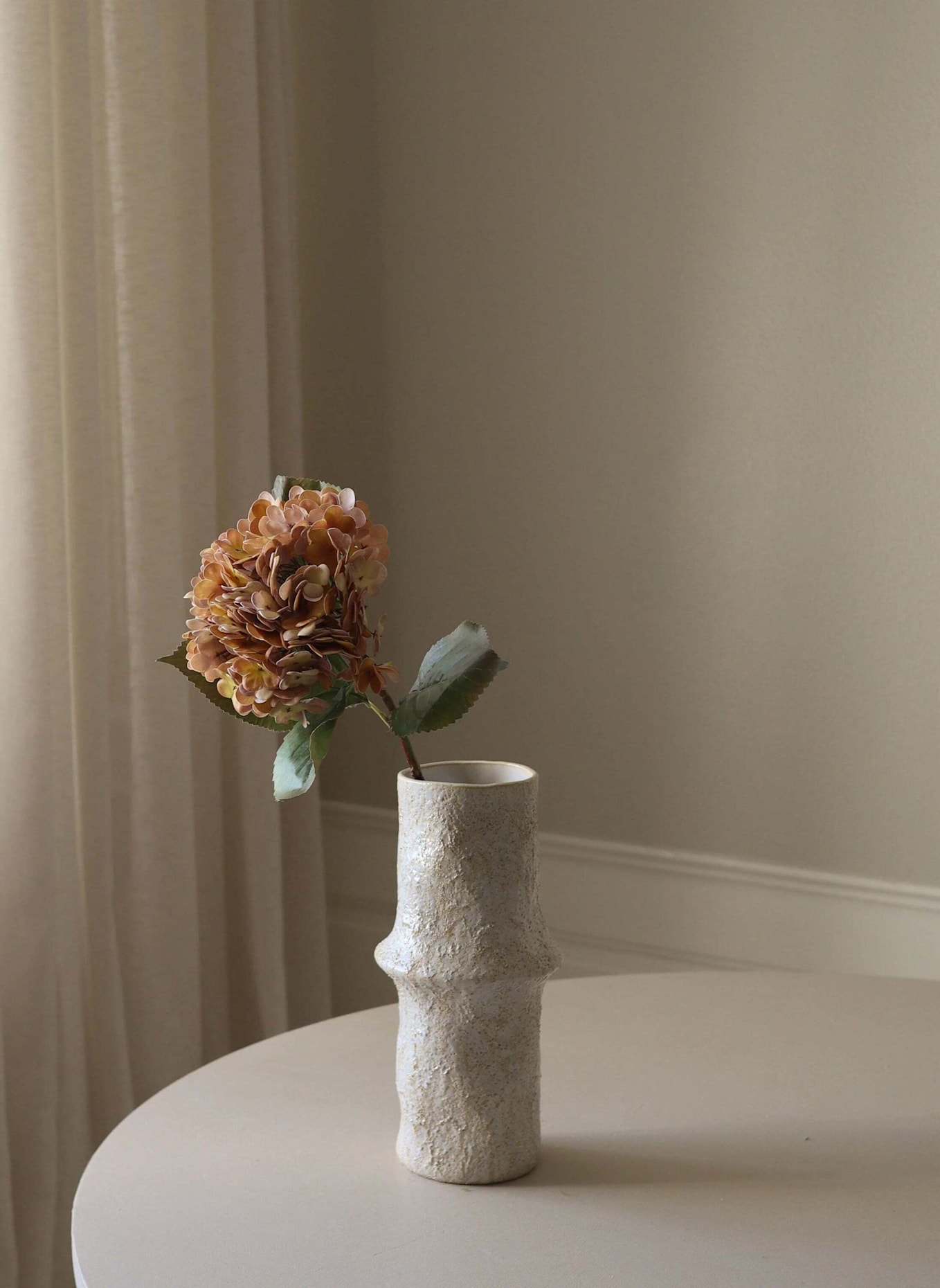 Botané Kunstblume SMALL HYDRANGEA FLOWER: ORANGE