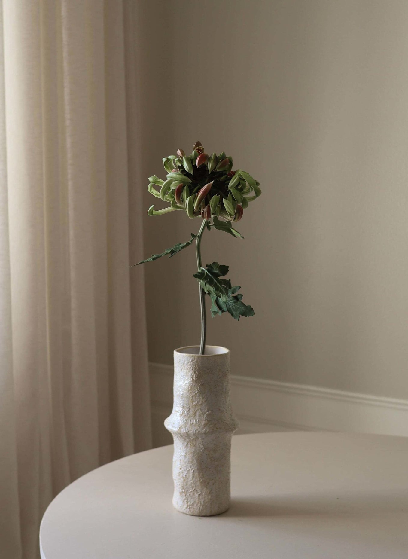 Botané Kunstblume CHRYSANTHEMUM FLOWER: GRÜN