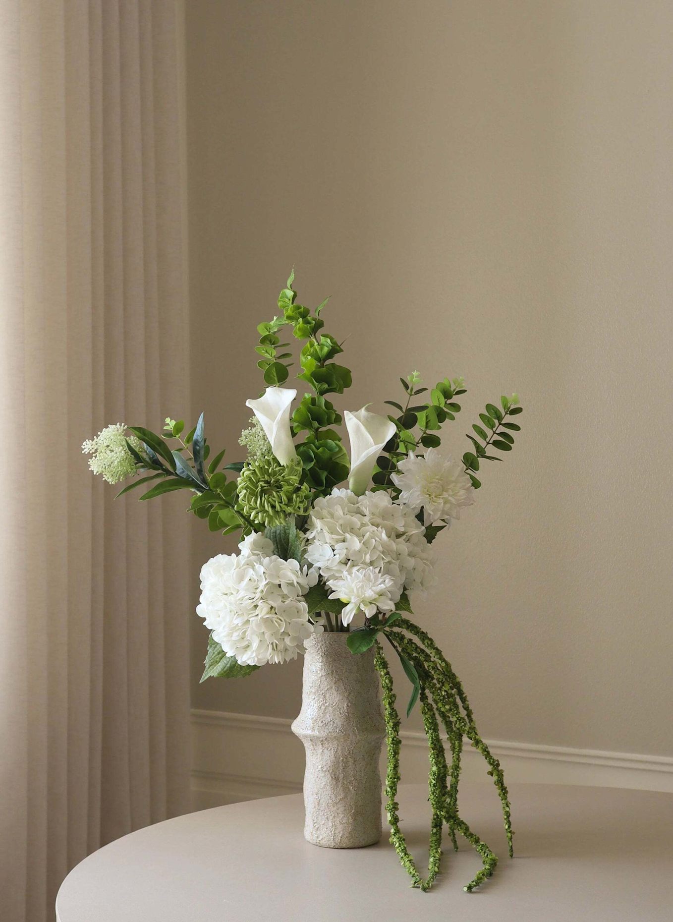 Botané Künstlicher Blumenstrauß COOL GRASS: WEISS