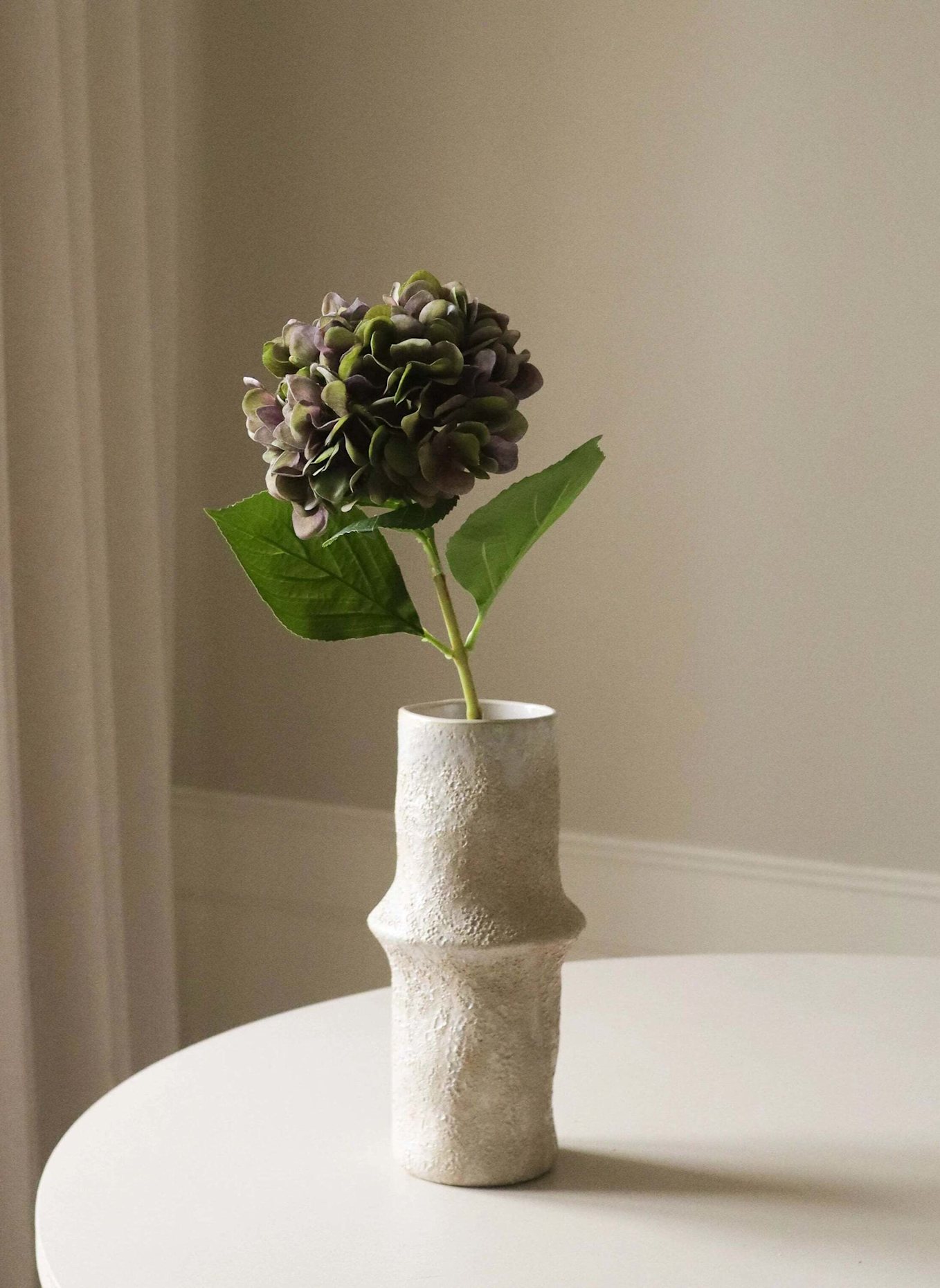 Botané Kunstblume PALE PURPLE HYDRANGEA FLOWER: GRÜN