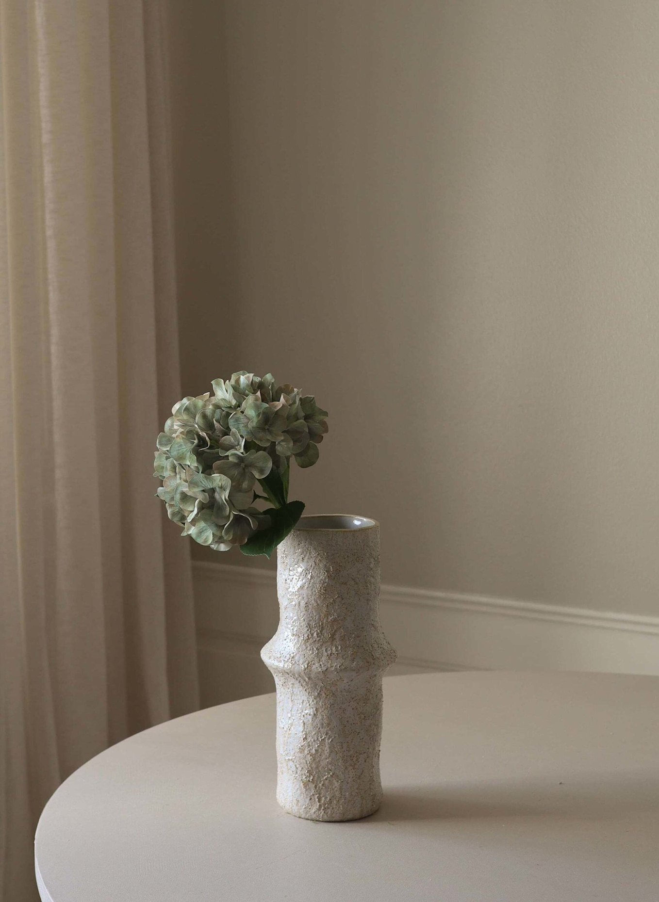 Botané Kunstblume PALE SHORT HYDRANGEA FLOWER: GRÜN