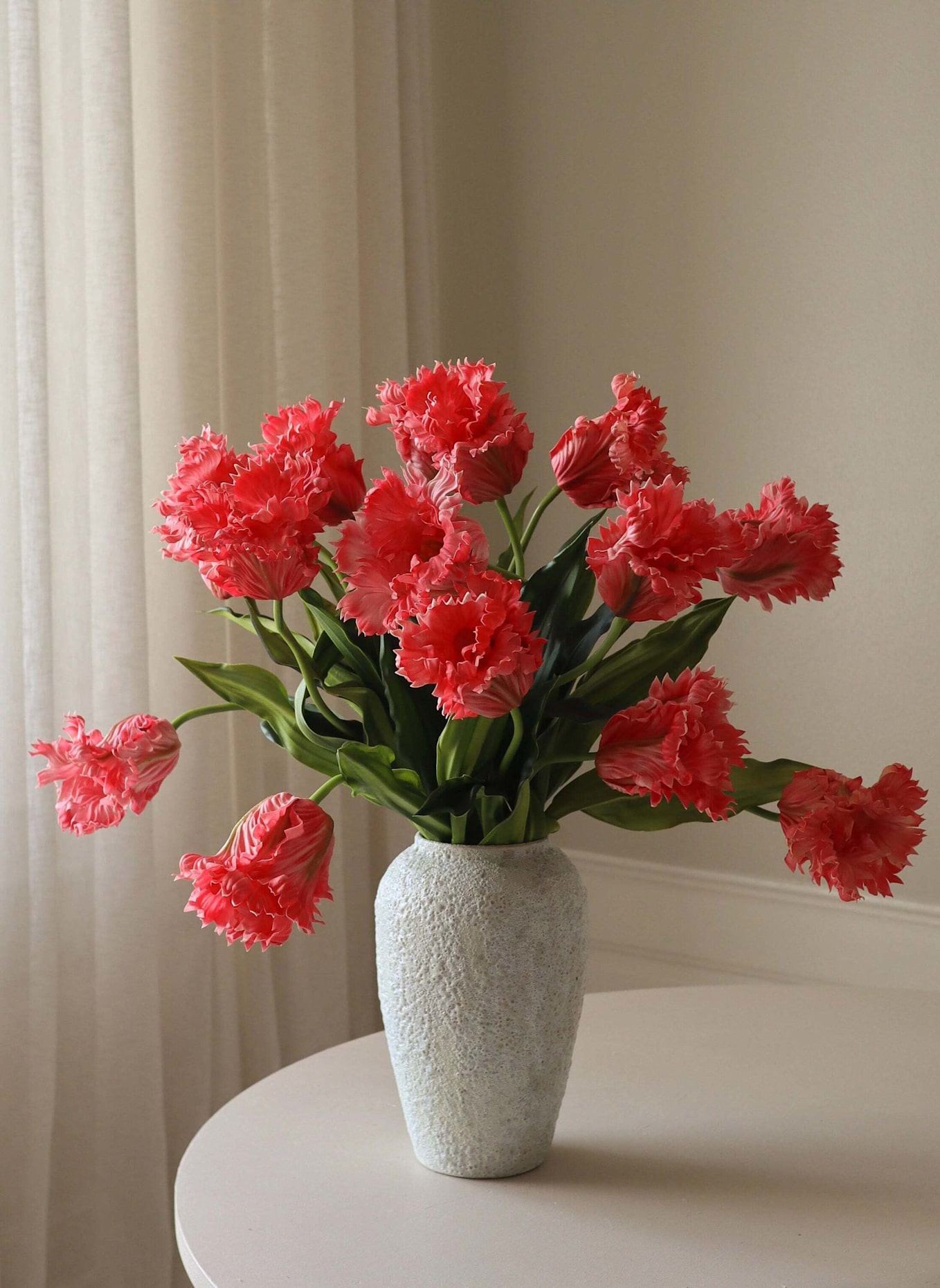 Botané Künstlicher Blumenstrauß PARROT TULIPS BOUQUET: ROT