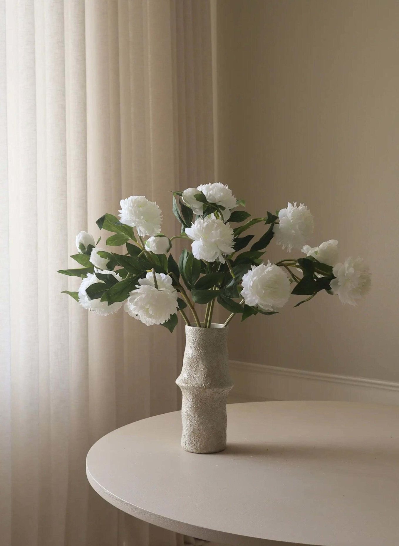Botané Künstlicher Blumenstrauß PEONY BOUQUET: WEISS