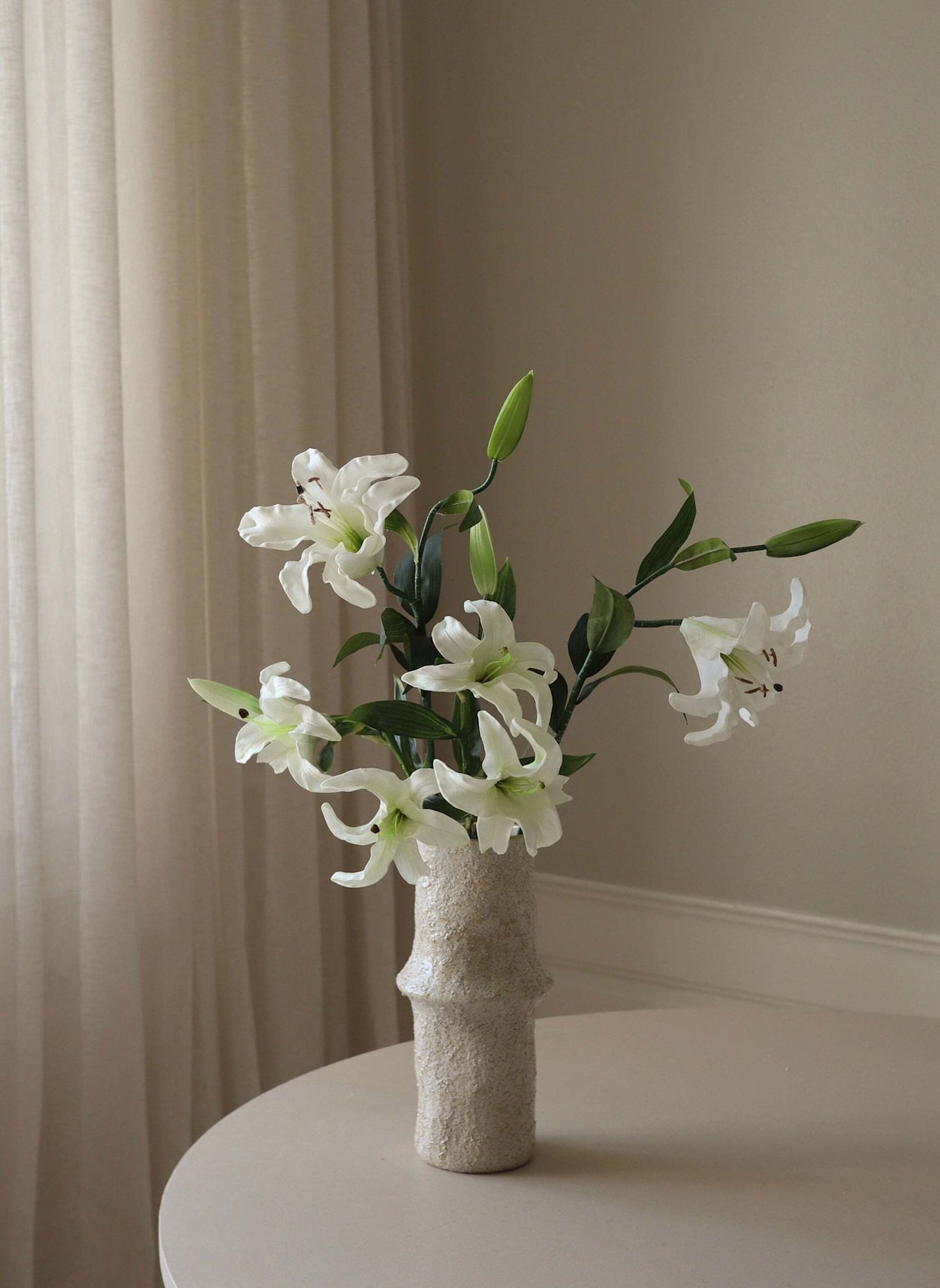 Botané Künstlicher Blumenstrauß ELEGANT LILIES BOUQUET: WEISS