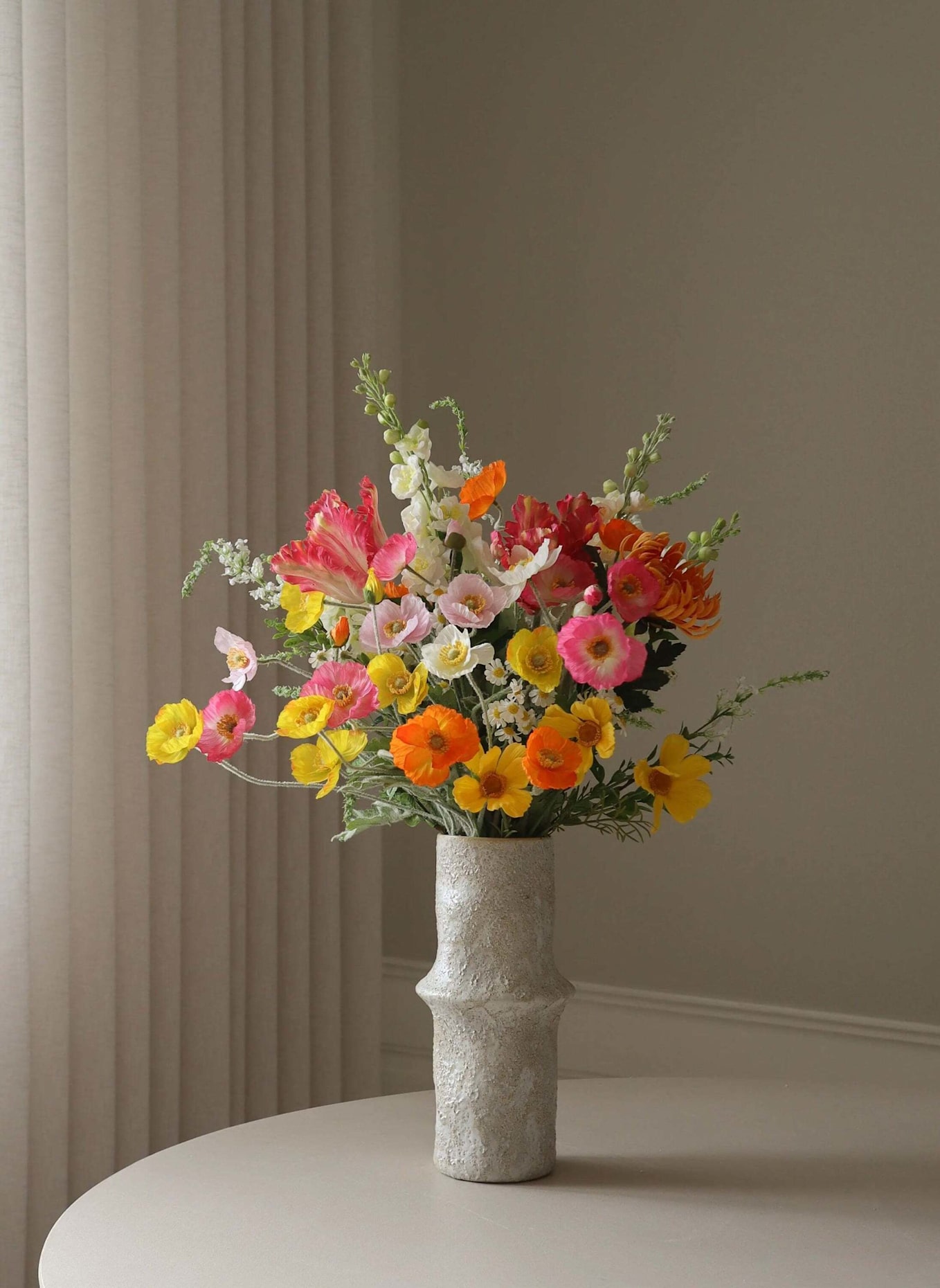 Botané Künstlicher Blumenstrauß LADYGARDEN: ORANGE/ ROT/ GELB