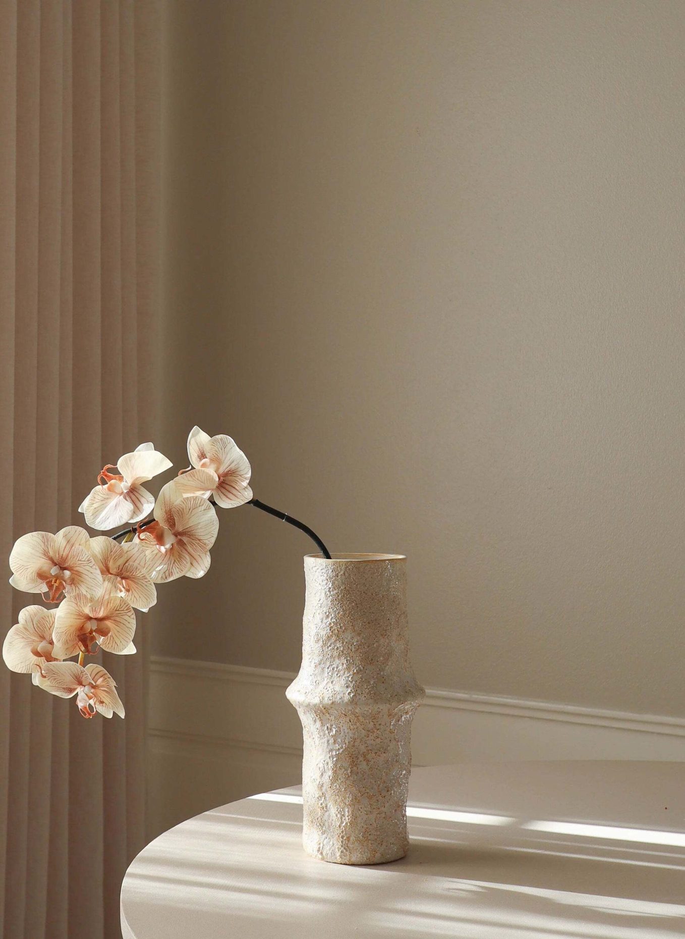 Botané Kunstblume LARGE ORCHID FLOWER: BEIGE