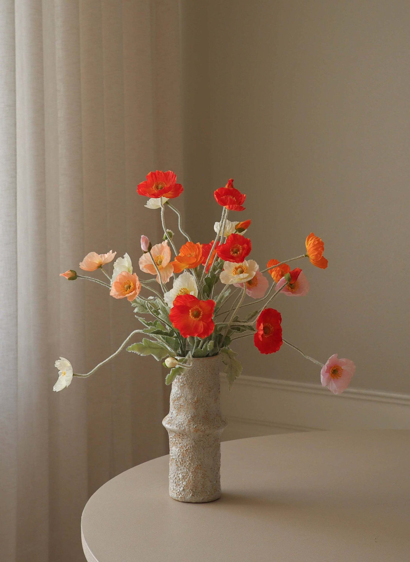 Botané Künstlicher Blumenstrauß WILD POPPY DANCE: ORANGE/ ROT/ GELB