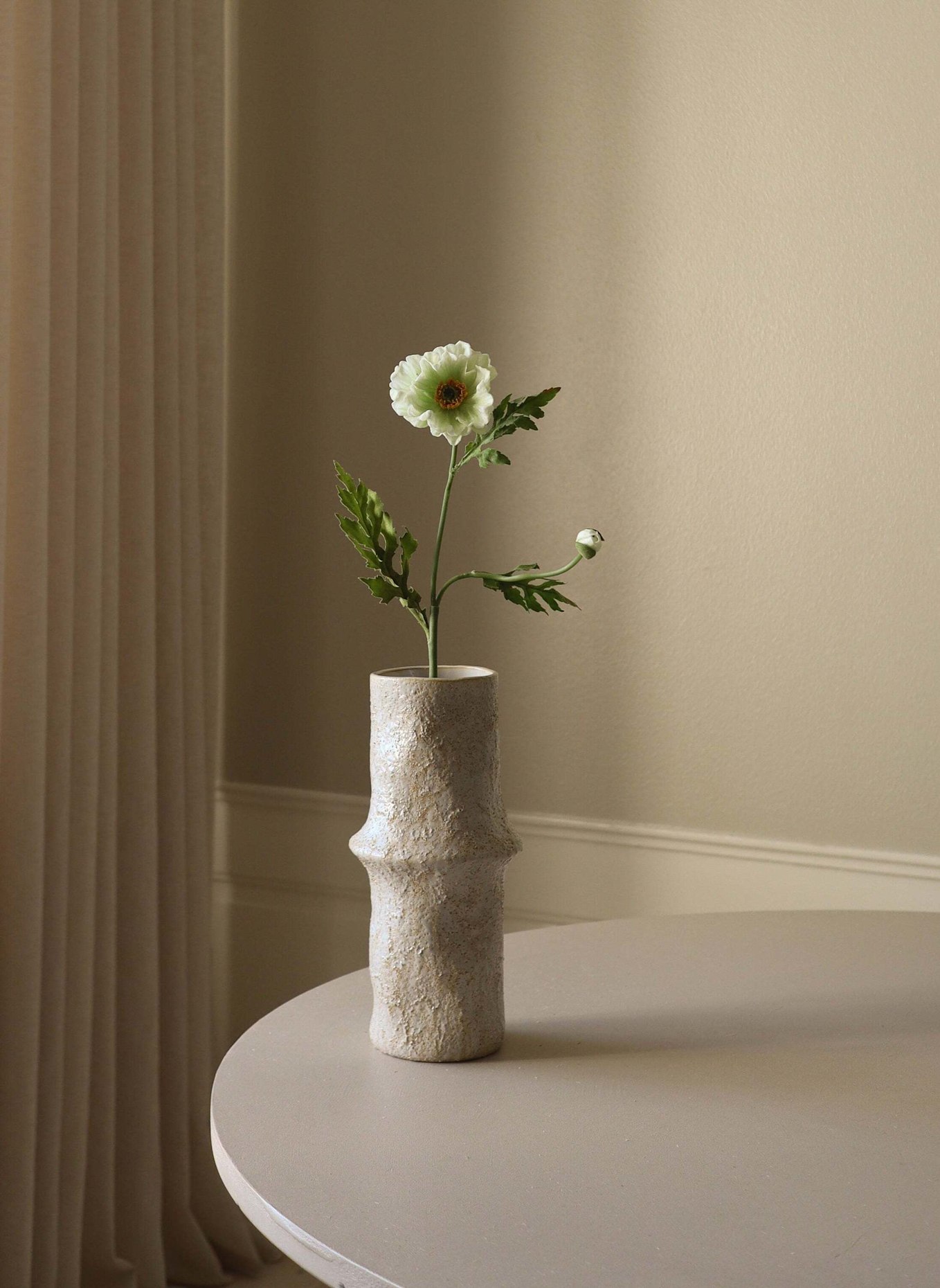 Botané Kunstblume LARGE POPPY FLOWER: WEISS