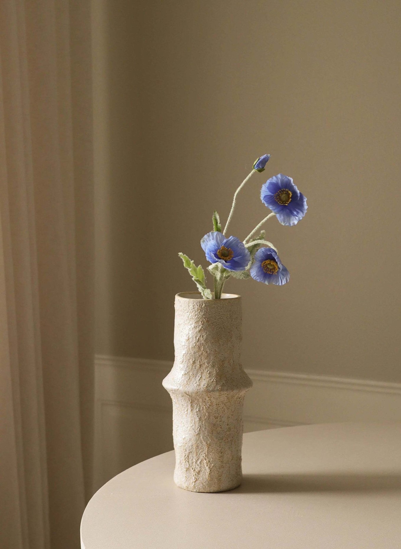 Botané Kunstblume POPPY FLOWER: BLAU