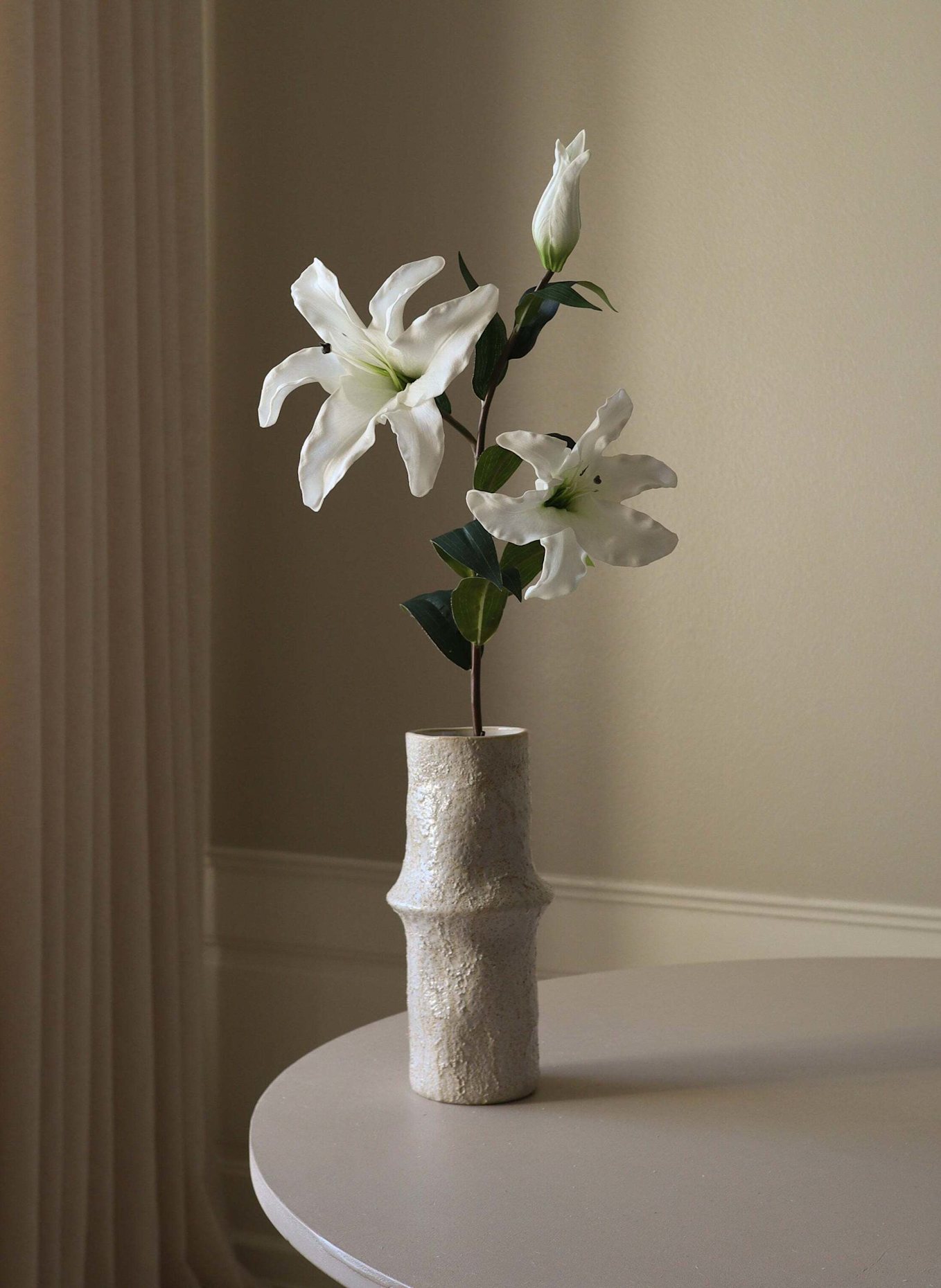 Botané Kunstblume MAJESTIC LILIES FLOWER: WEISS