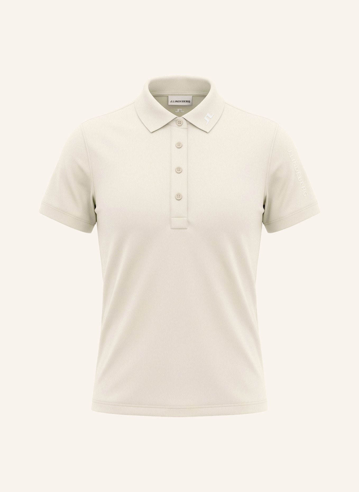 J.LINDEBERG Funktions-Poloshirt: BEIGE