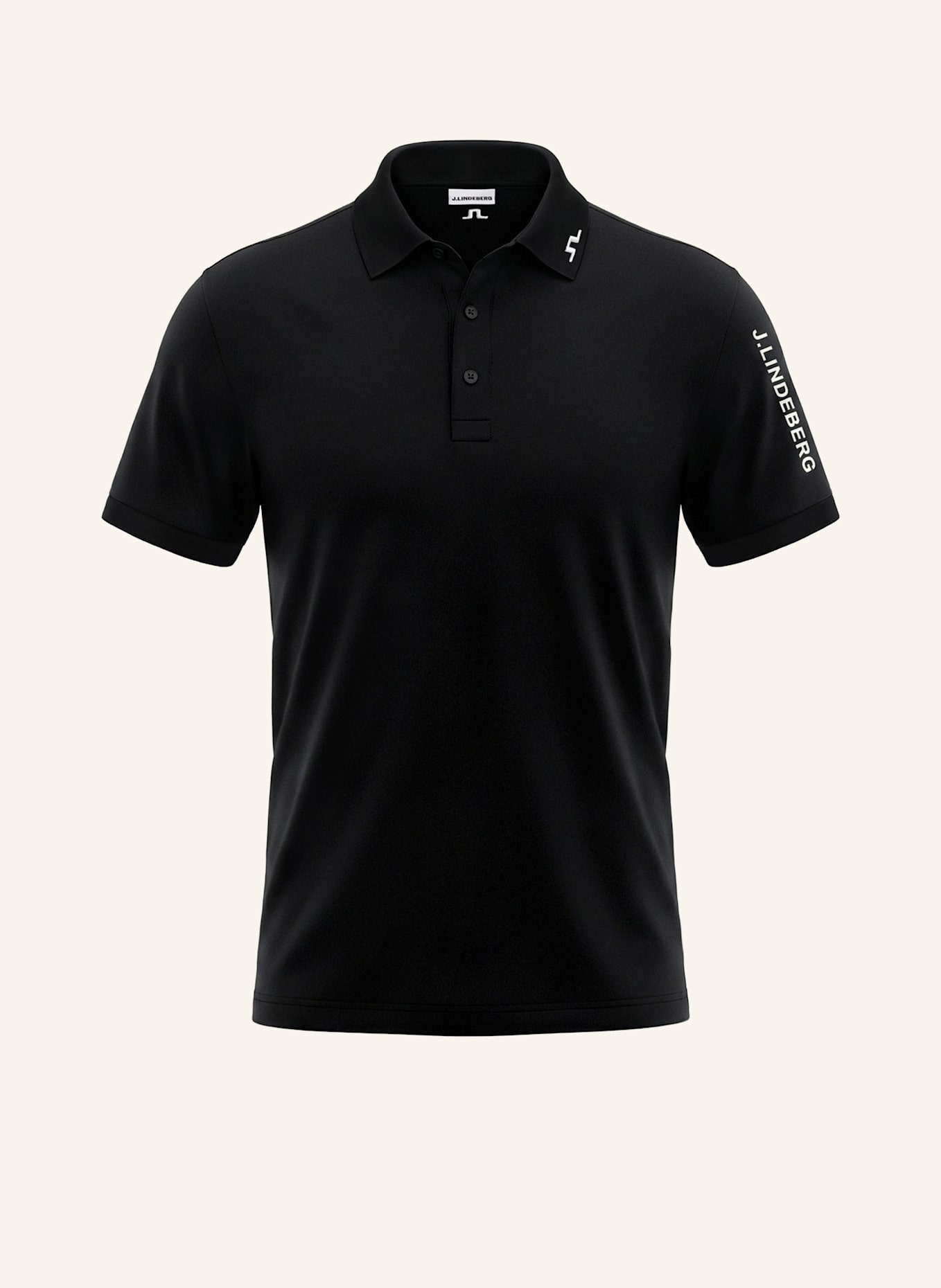 J.LINDEBERG Performance‑Polo‑Top: SCHWARZ