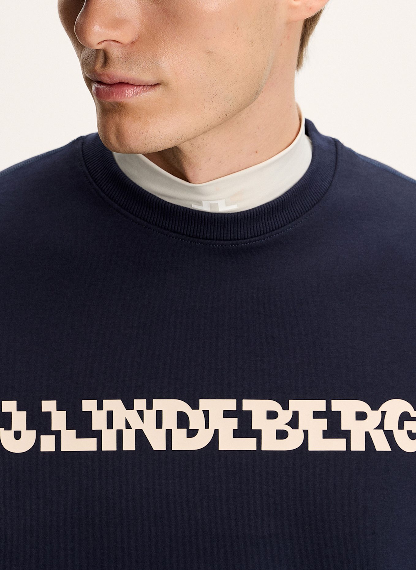 J.LINDEBERG Top mit Rundhalsausschnitt: BLAU
