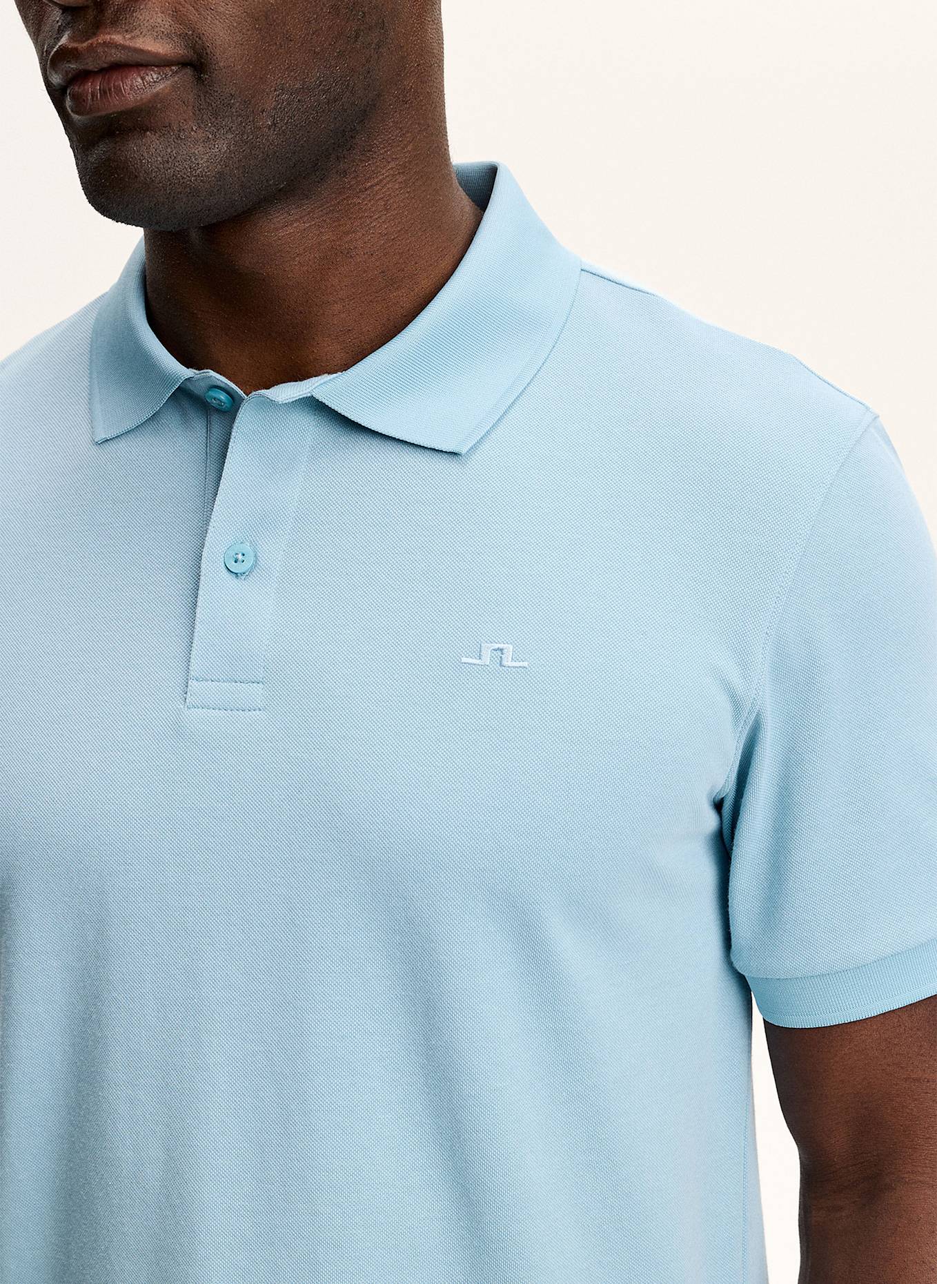 J.LINDEBERG Kurzarm‑Polo‑Top: BLAU