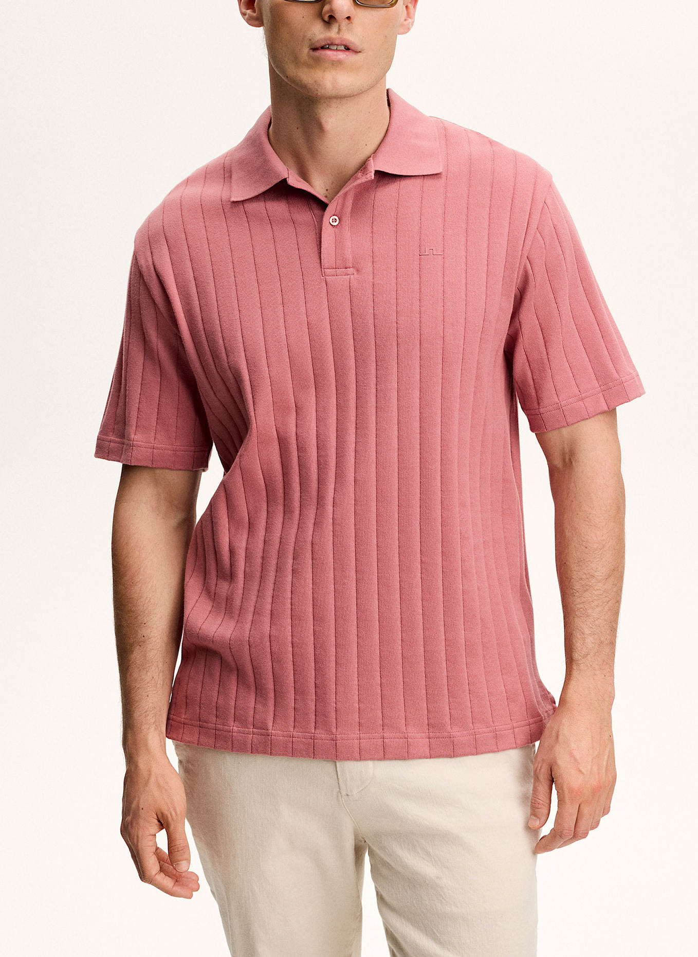 J.LINDEBERG Kurzarm‑Polo‑Top: PINK