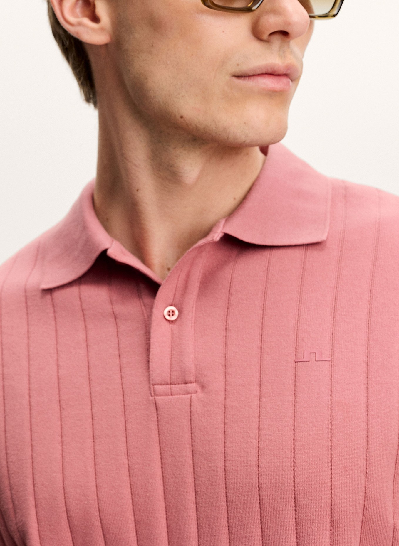 J.LINDEBERG Kurzarm‑Polo‑Top: PINK