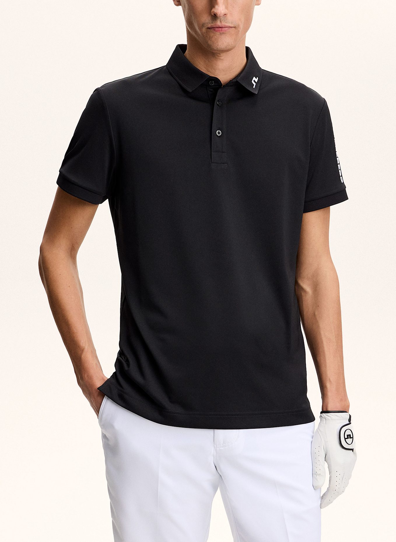 J.LINDEBERG Performance‑Polo‑Top: SCHWARZ