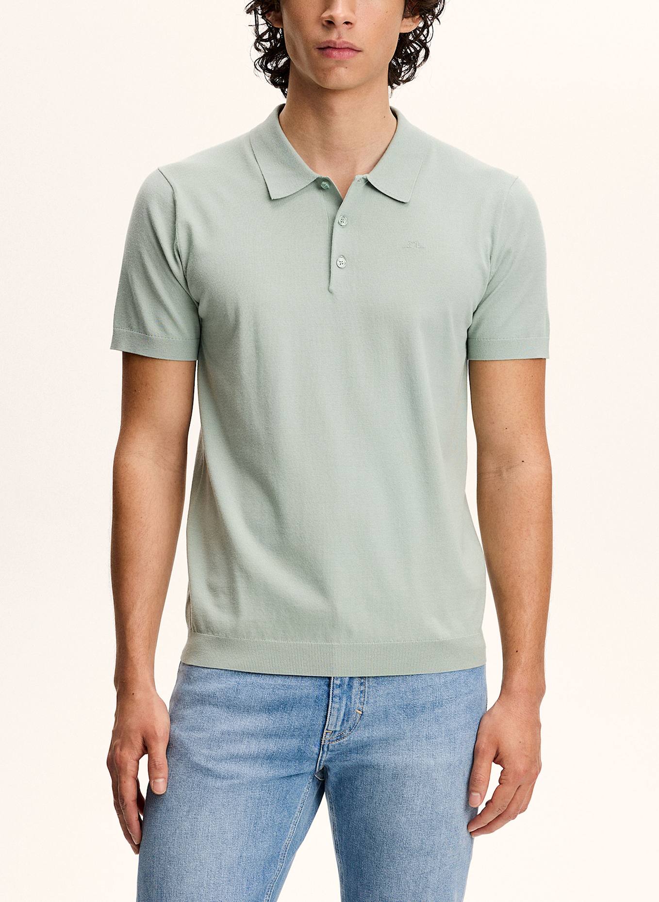 J.LINDEBERG Strick‑Polo: GRÜN