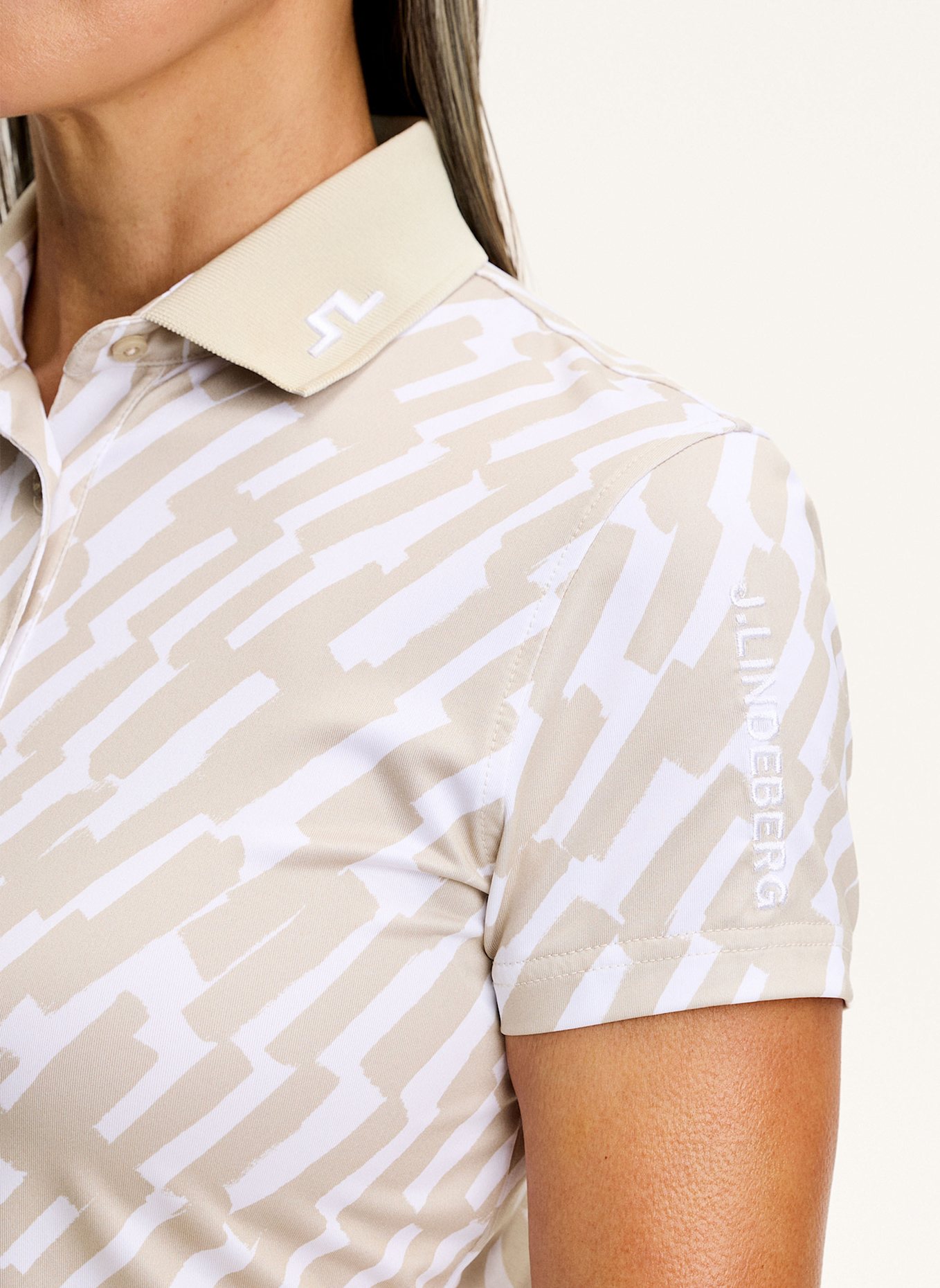 J.LINDEBERG Funktions-Poloshirt: BEIGE